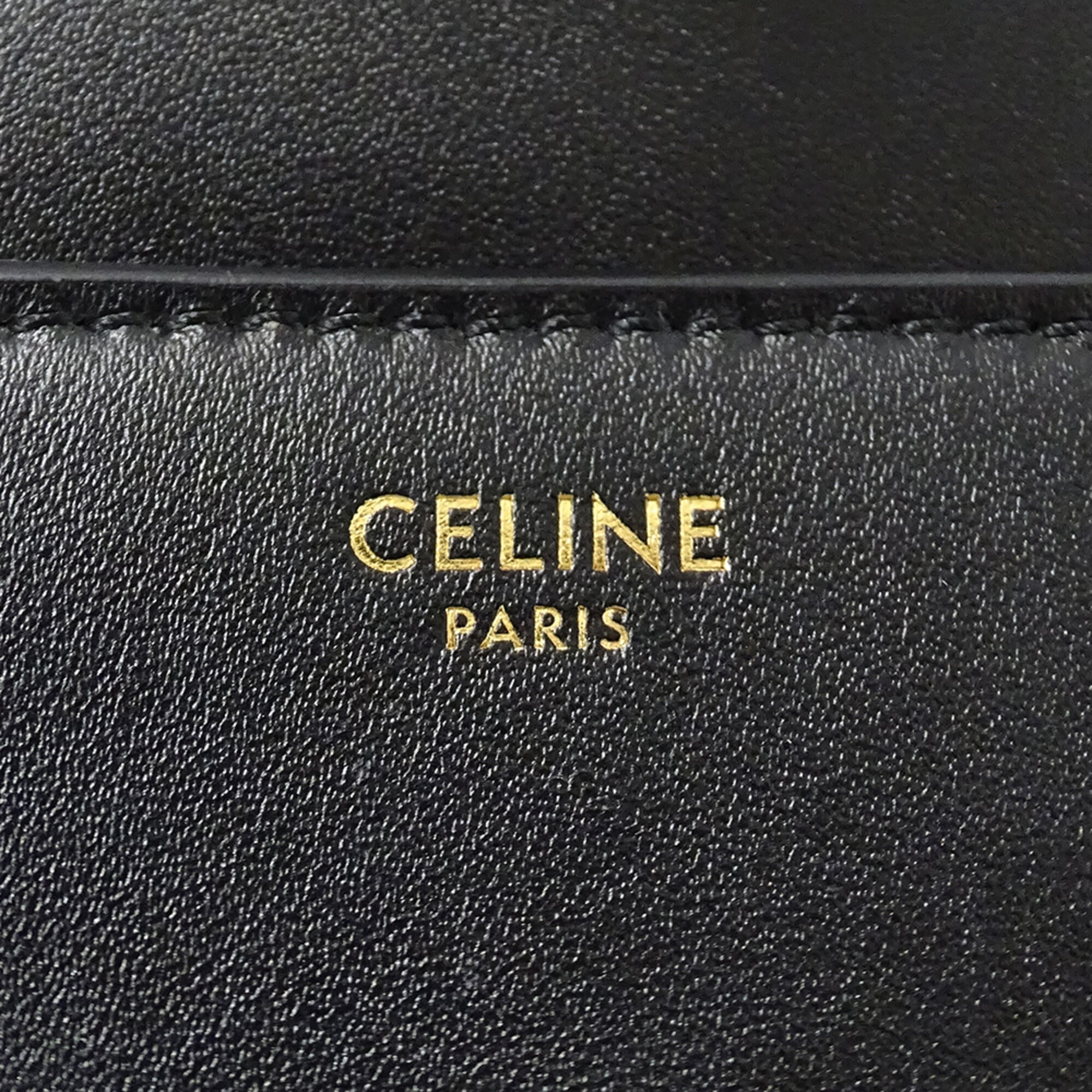 Celine Black Leather Handbag Shoulder Bag (Pre-Owned)