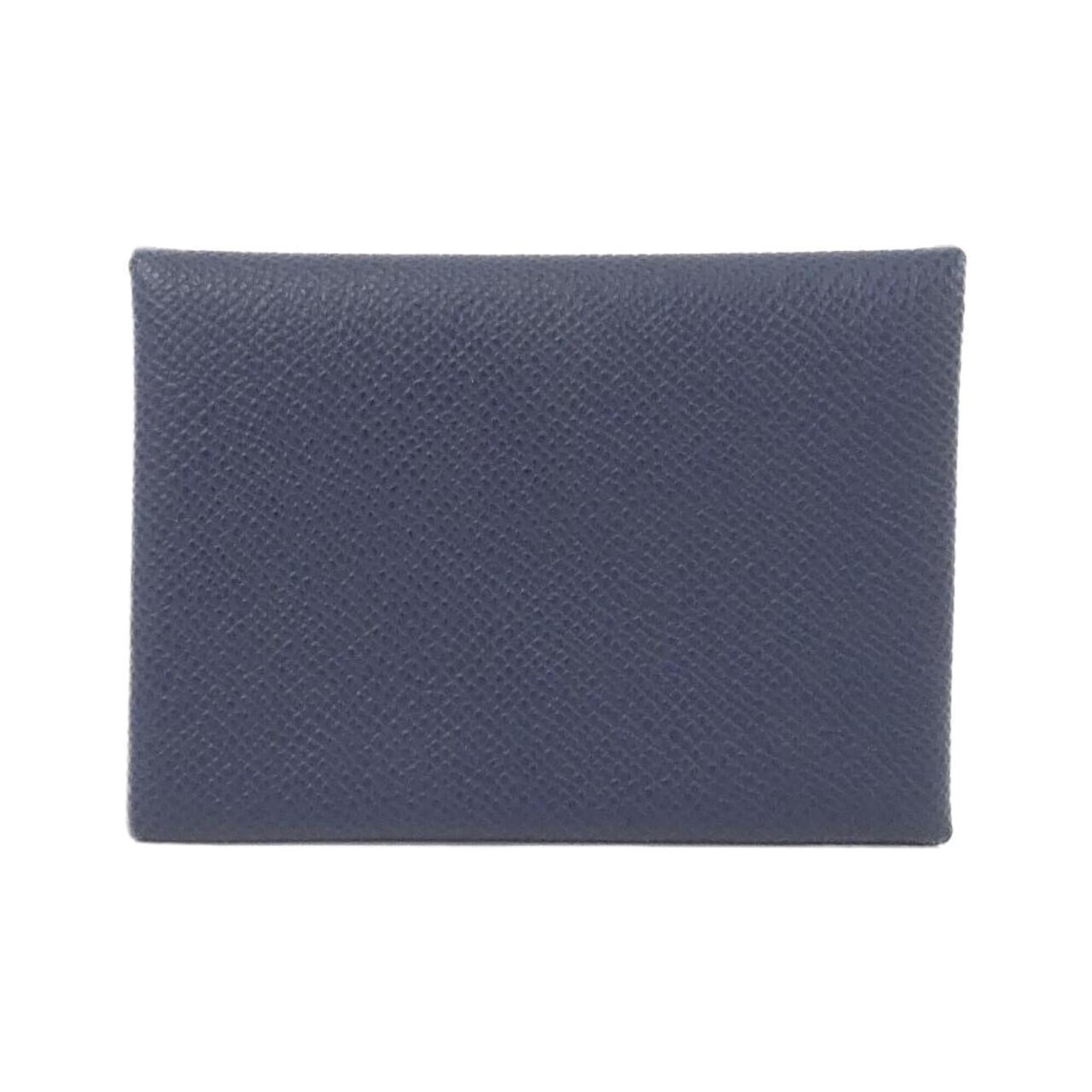 Hermes Blue Epsom Leather Coin Purse/Coin Case (Pre-Owned)