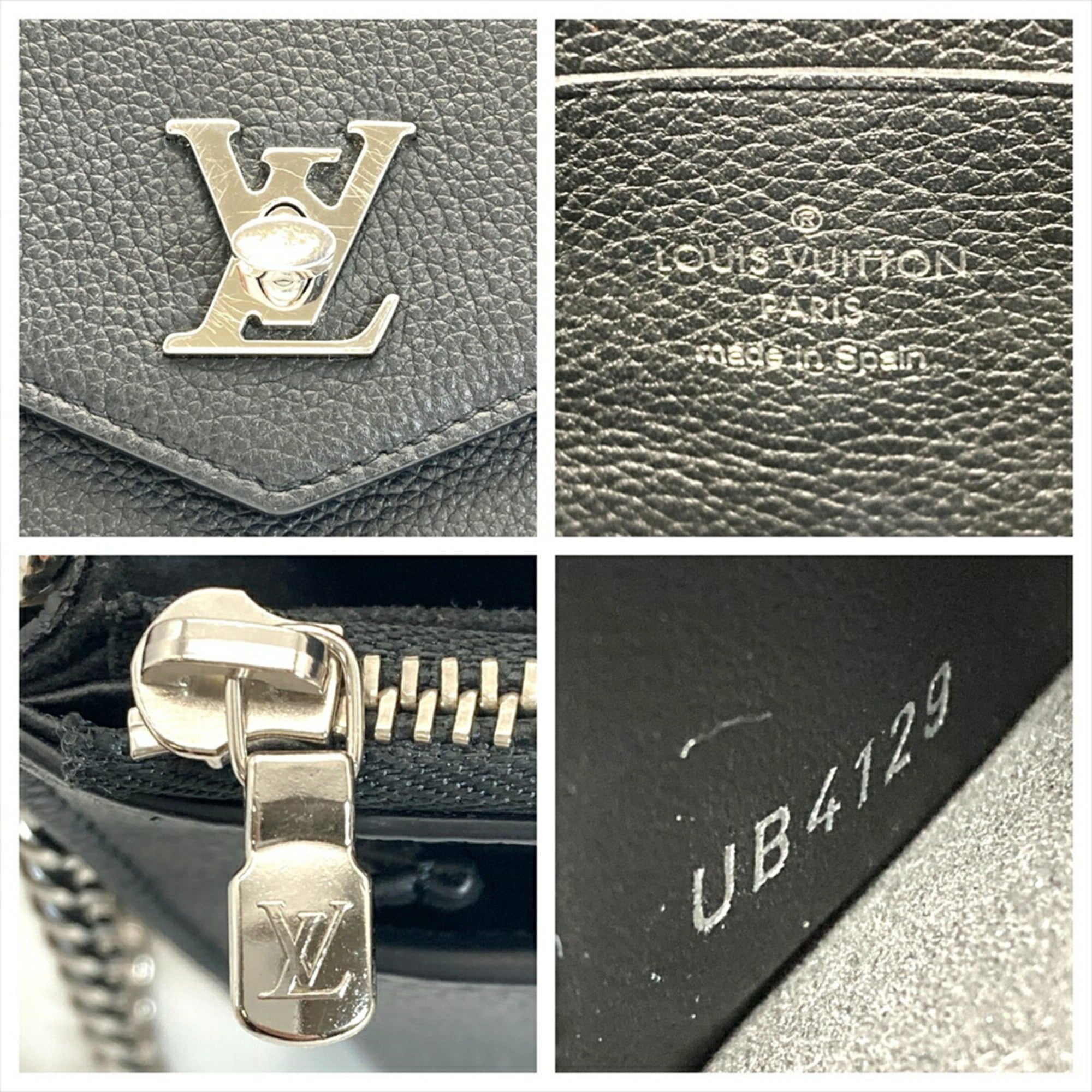 Louis Vuitton Black Leather Pochette Shoulder Bag (Pre-Owned)