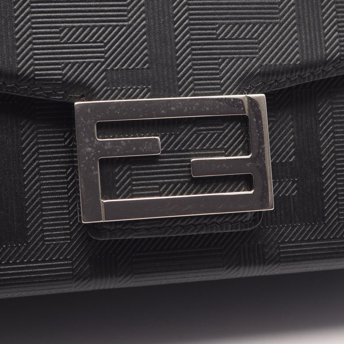 Fendi Black Leather Handbag Shoulder Bag (Pre-Owned)