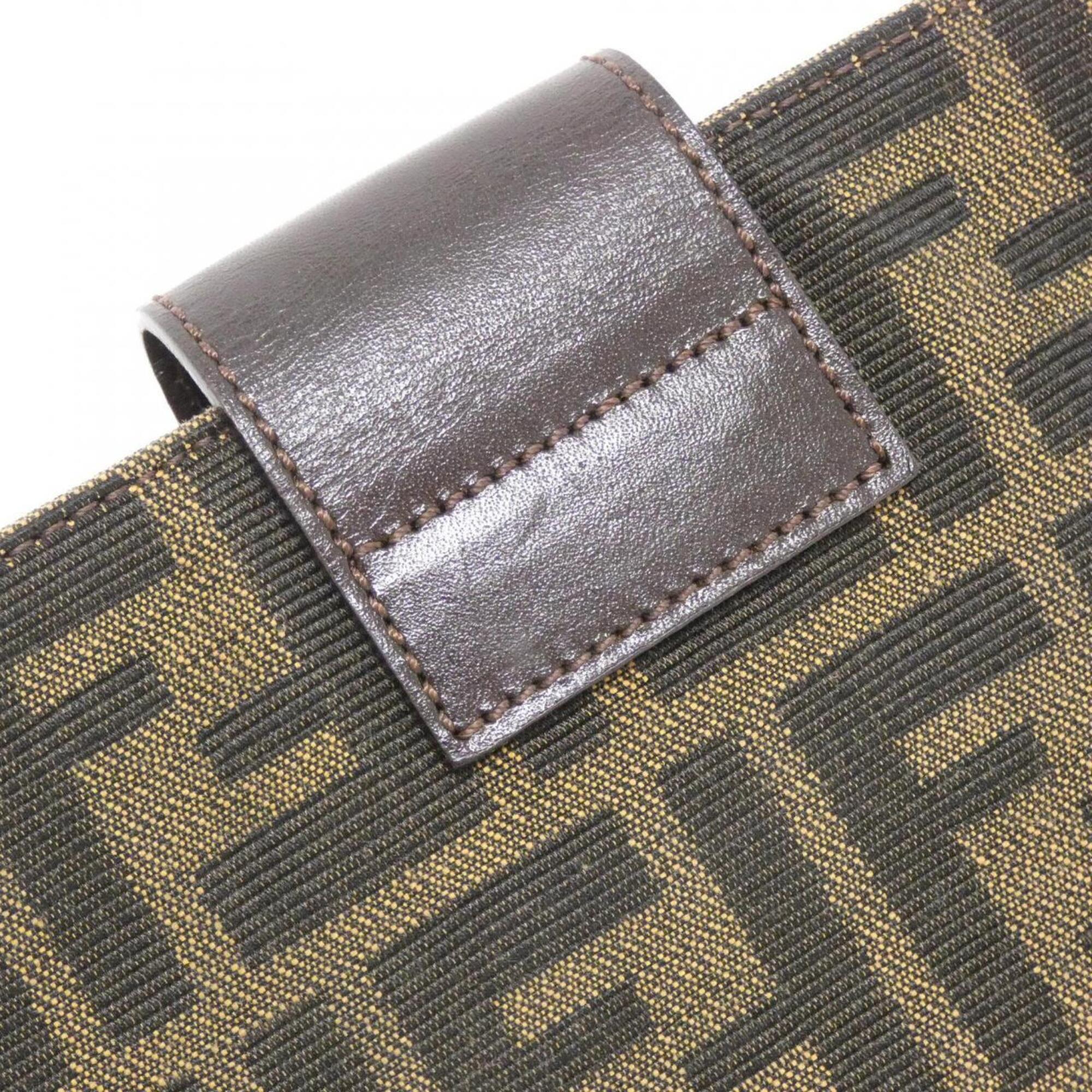 Fendi Brown Canvas Shoulder Bag (Pre-Owned)