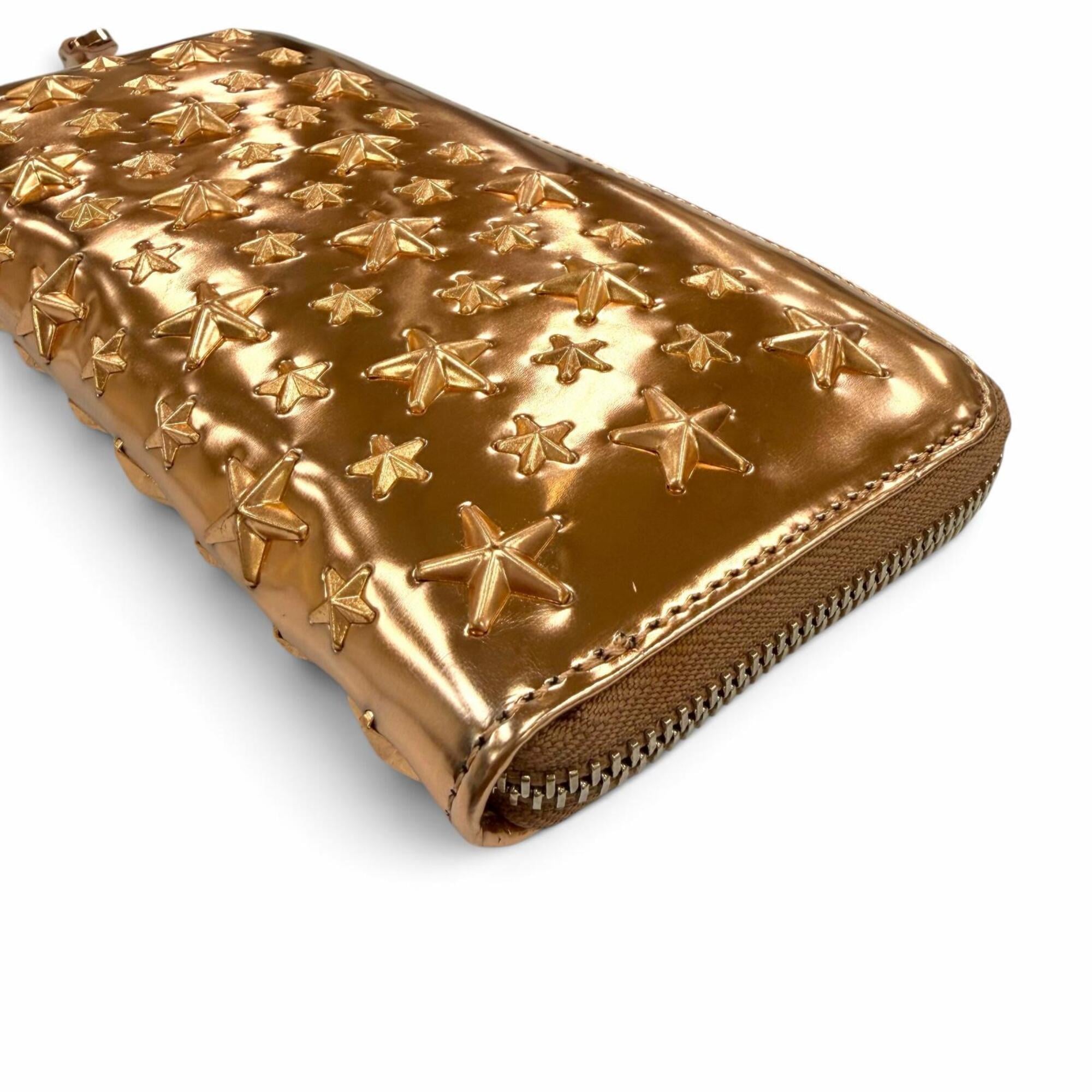 Jimmy Choo Metallic Leather Long Wallet (Bi-Fold) (Pre-Owned)