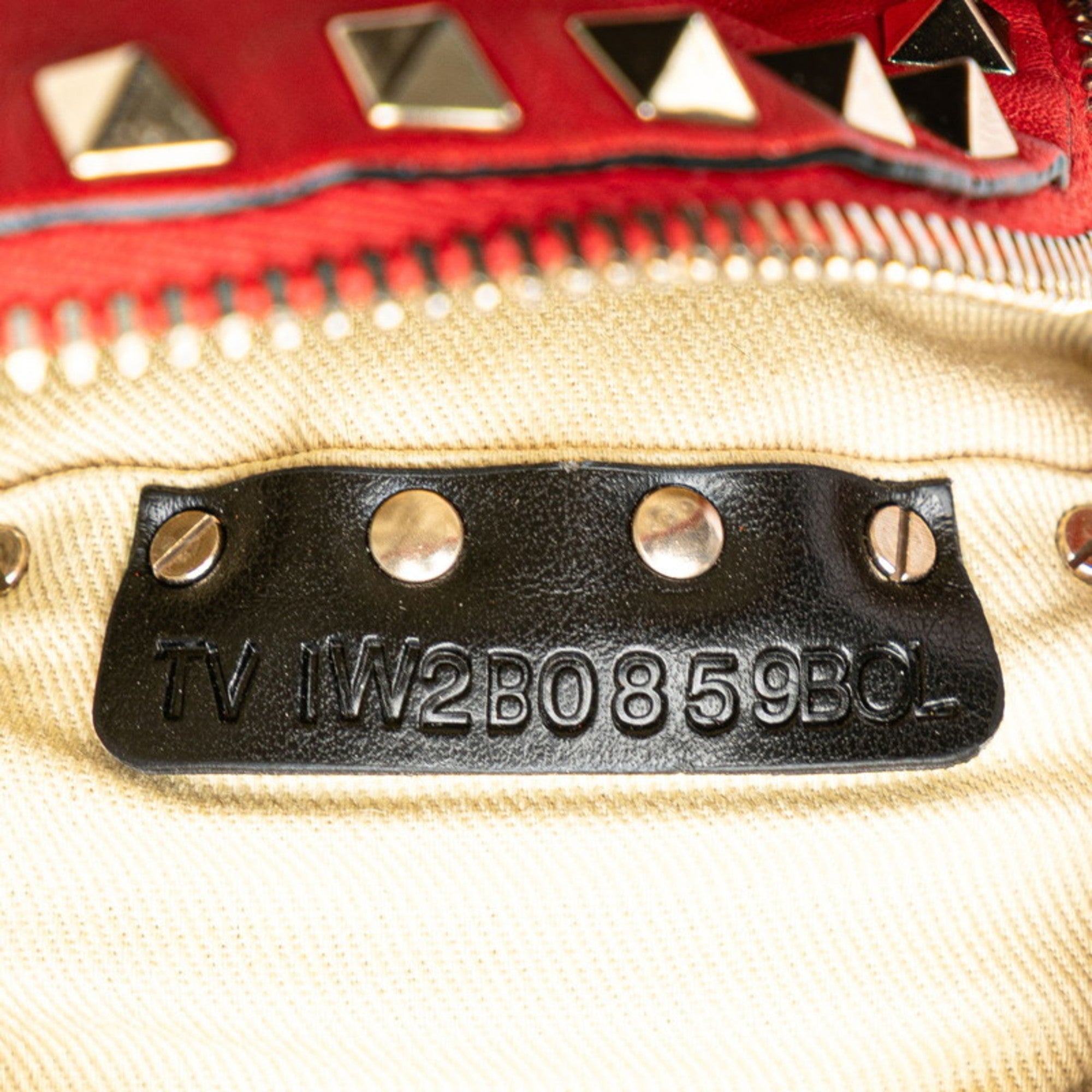 Valentino Red Color Leather Backpack (Pre-Owned)