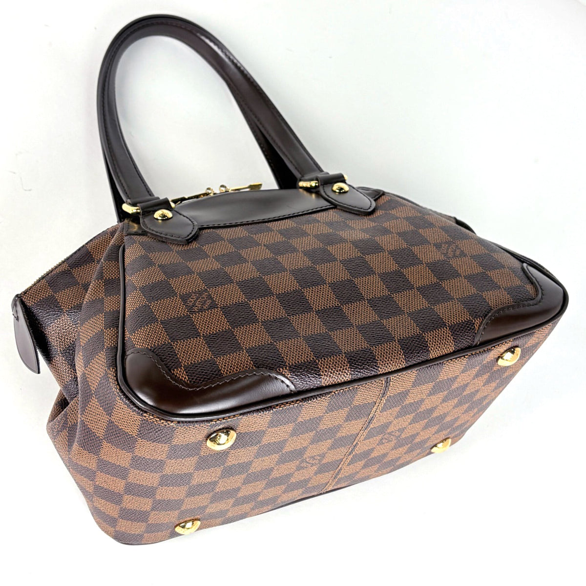 Louis Vuitton Brown Damier Canvas Handbag Shoulder Bag (Pre-Owned)