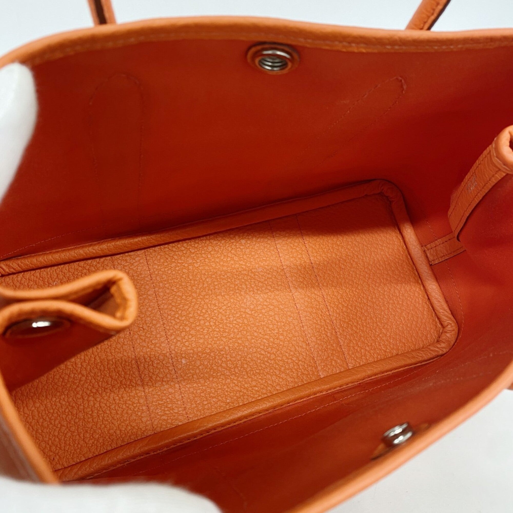 Hermes Capucine Orange Toile Officier Tote Bag (Pre-Owned)