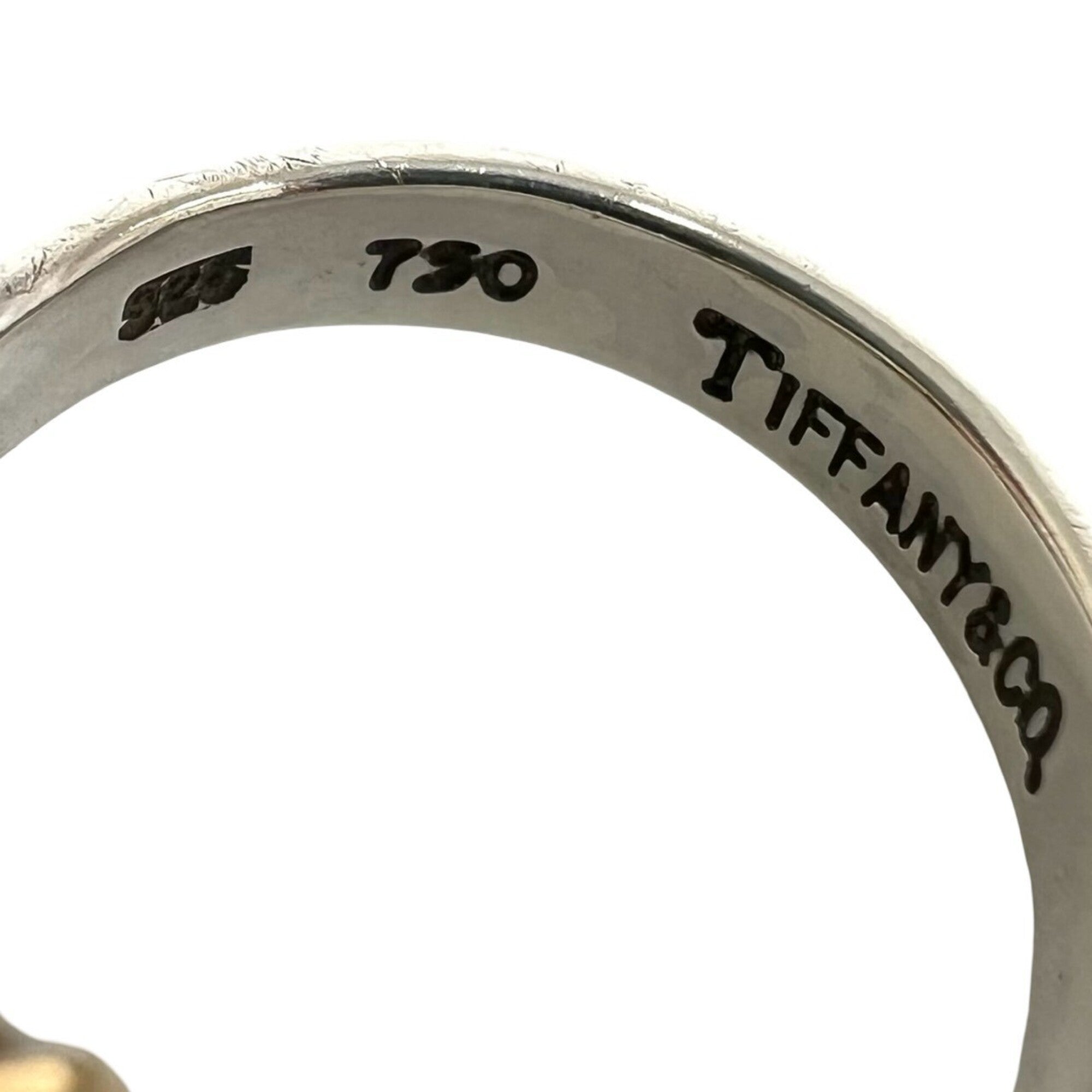 Tiffany Gold Silver Yellow Gold (18K) Silver 925 Band Ring (Pre-Owned)