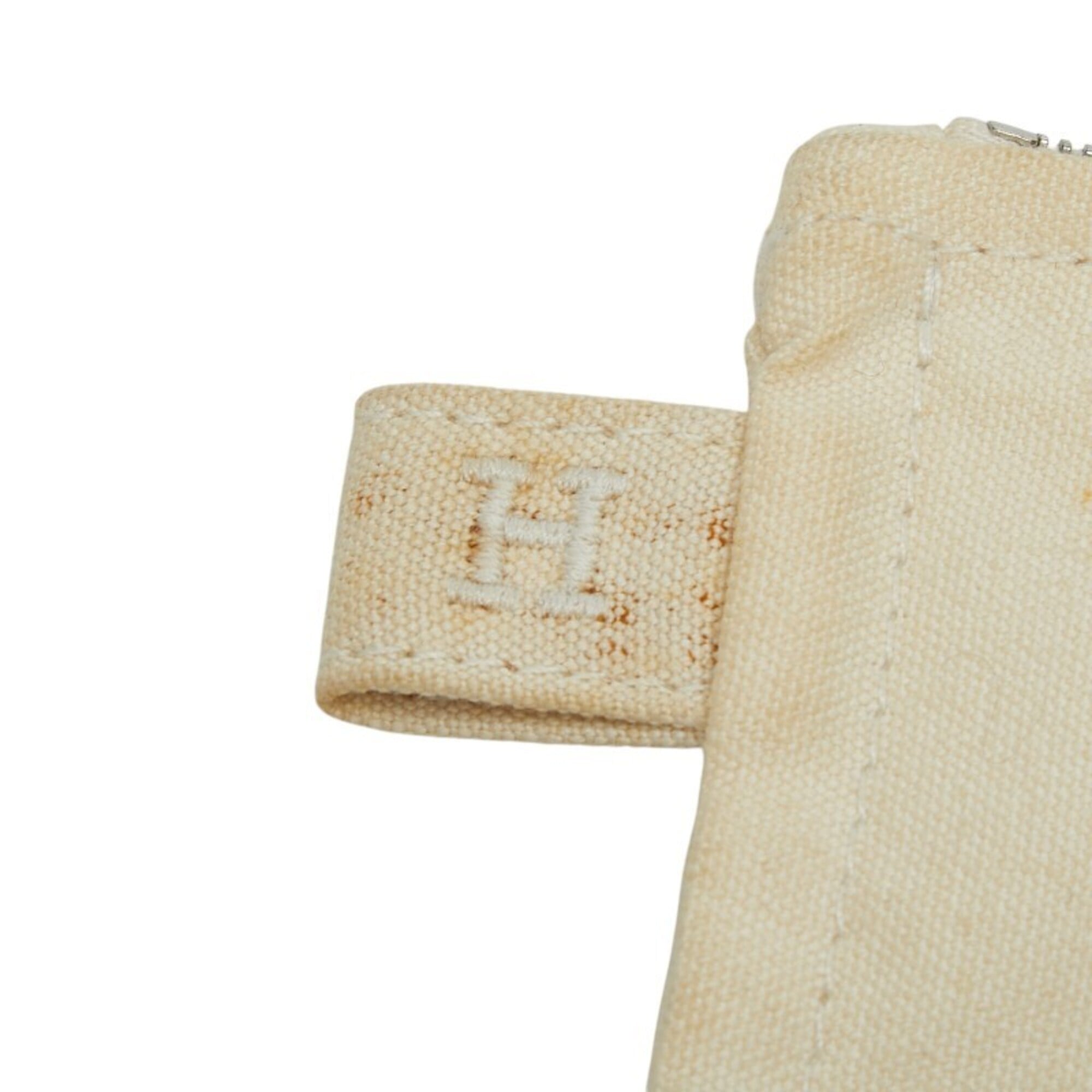 Hermes Bora Bora Ivory Cotton Pouch (Pre-Owned)