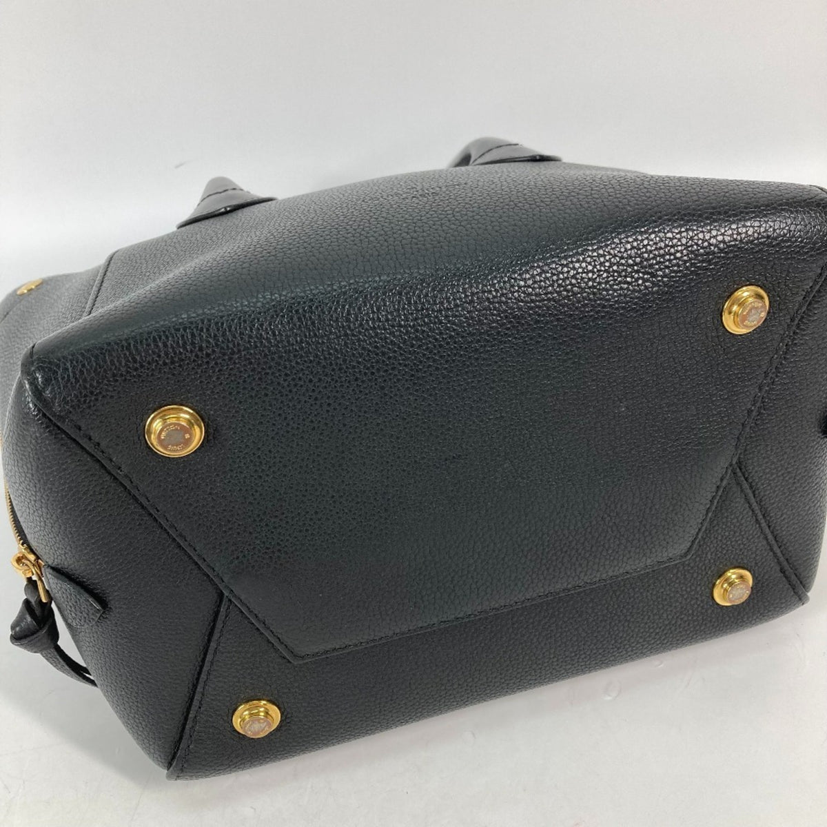 Louis Vuitton Black Noir Leather Handbag Shoulder Bag Tote Bag (Pre-Owned)