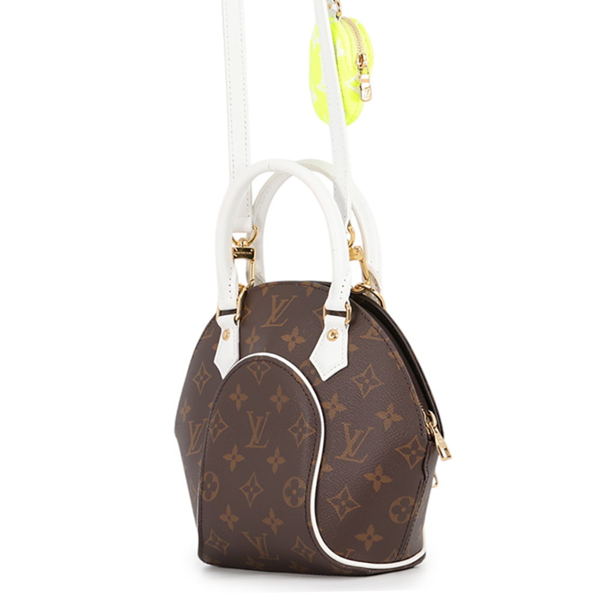 Louis Vuitton Brown Monogram White Yellow Monogram Handbag (Pre-Owned)