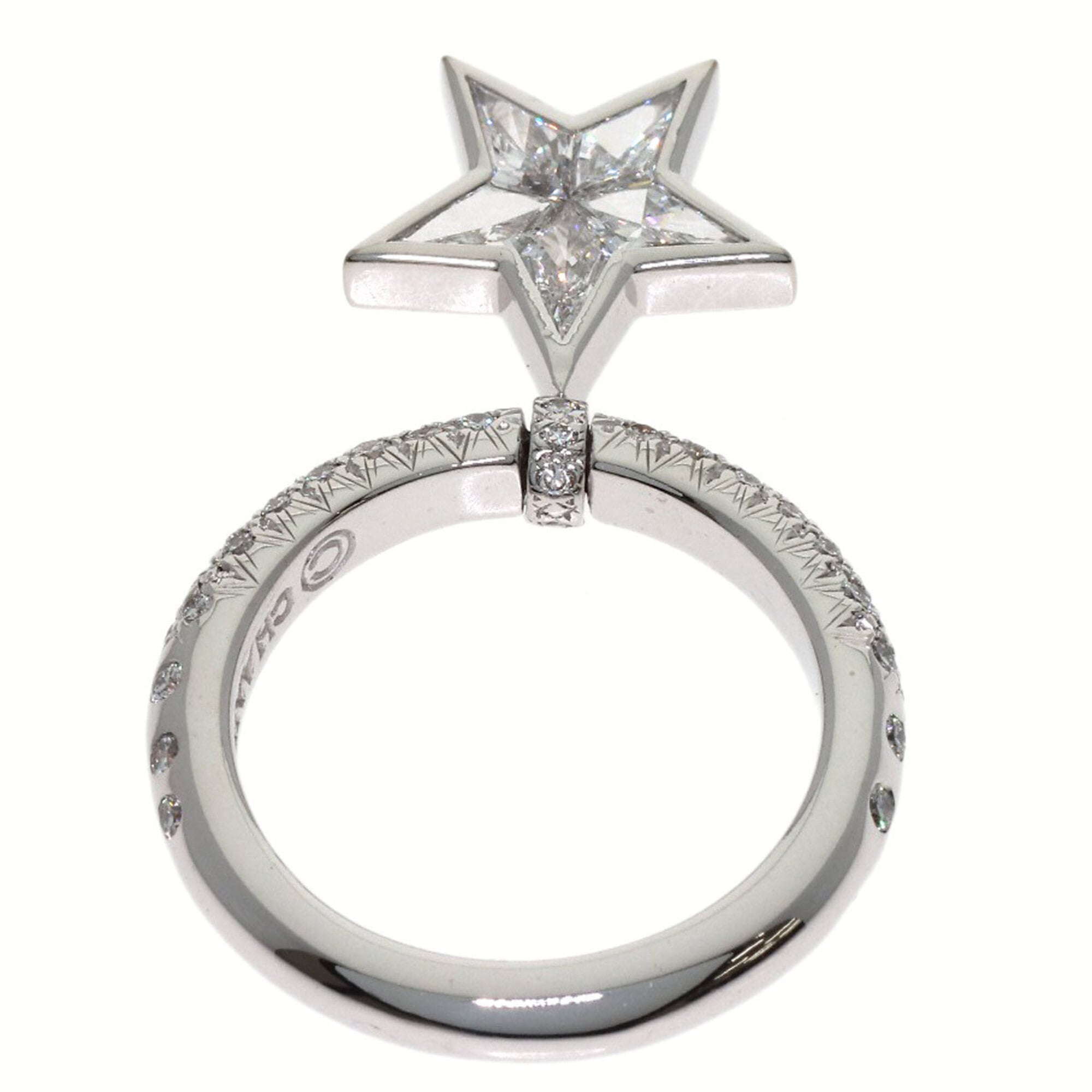 Chanel White Gold White Gold Band Ring (Pre-Owned)