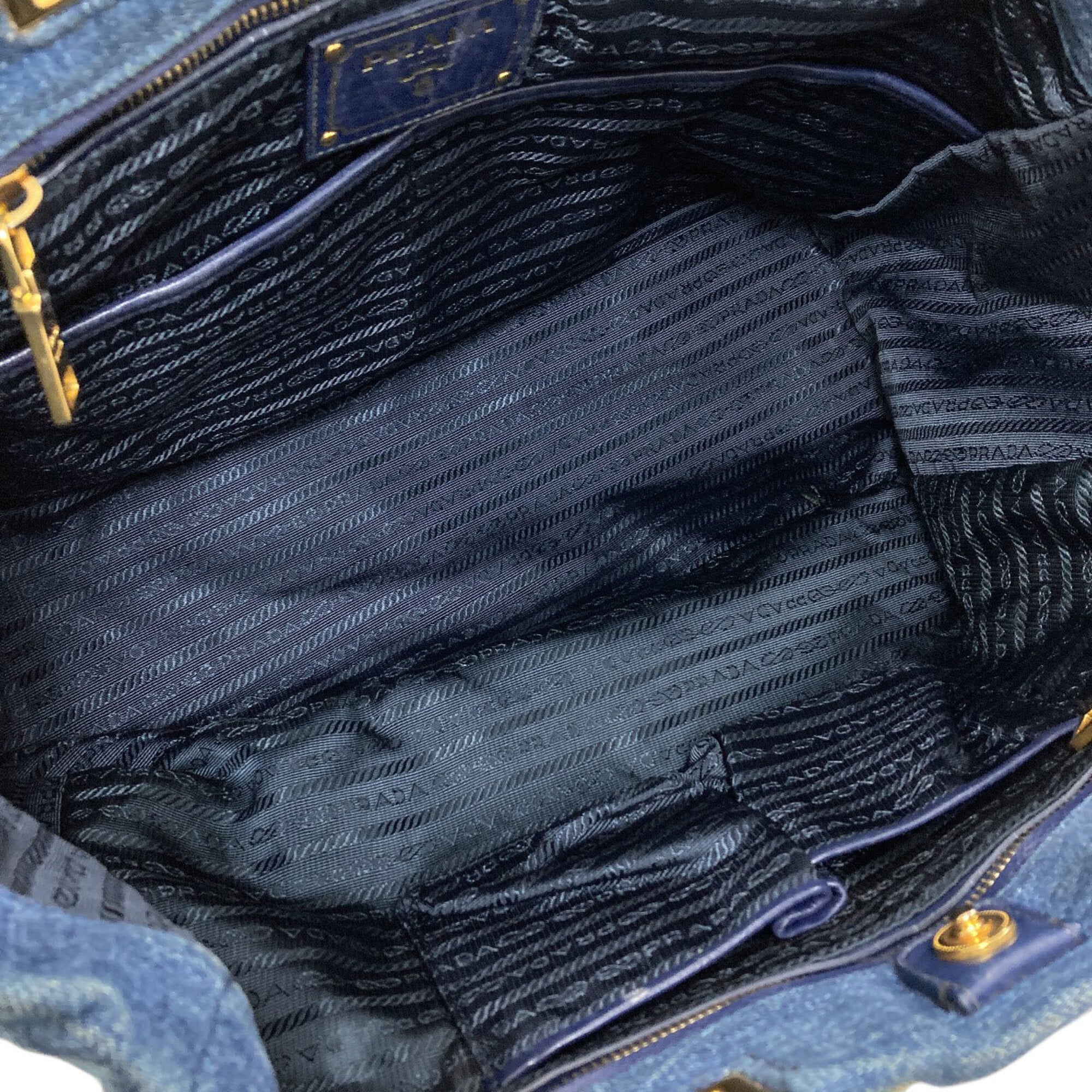 Prada Blue Denim Tote Bag (Pre-Owned)