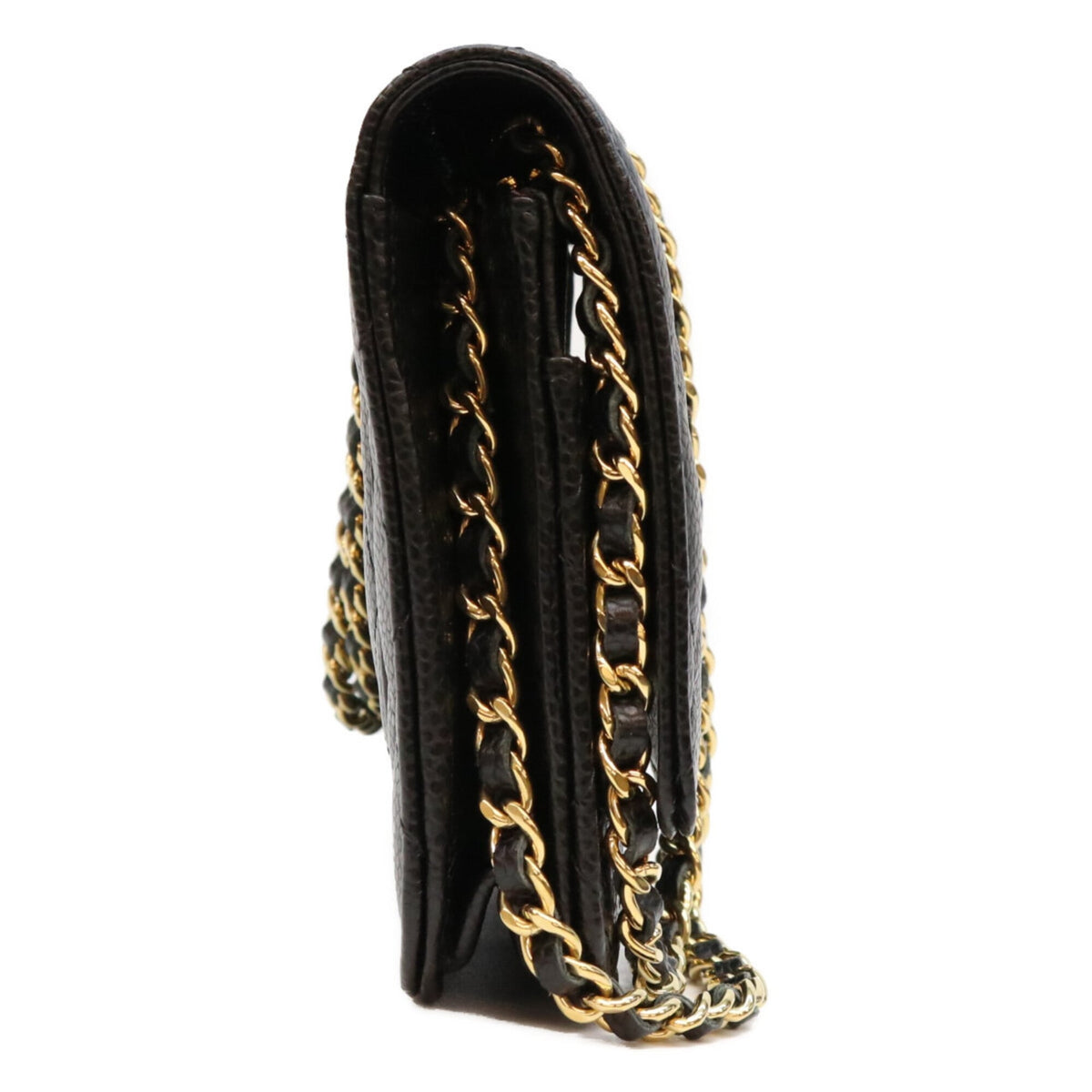 Chanel Black Grained Calfskin Shoulder Bag (Pre-Owned)