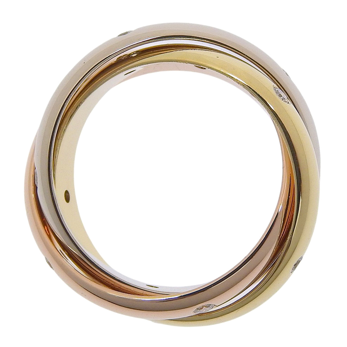 Cartier Trinity Pink White Yellow Band Ring (Pre-Owned)