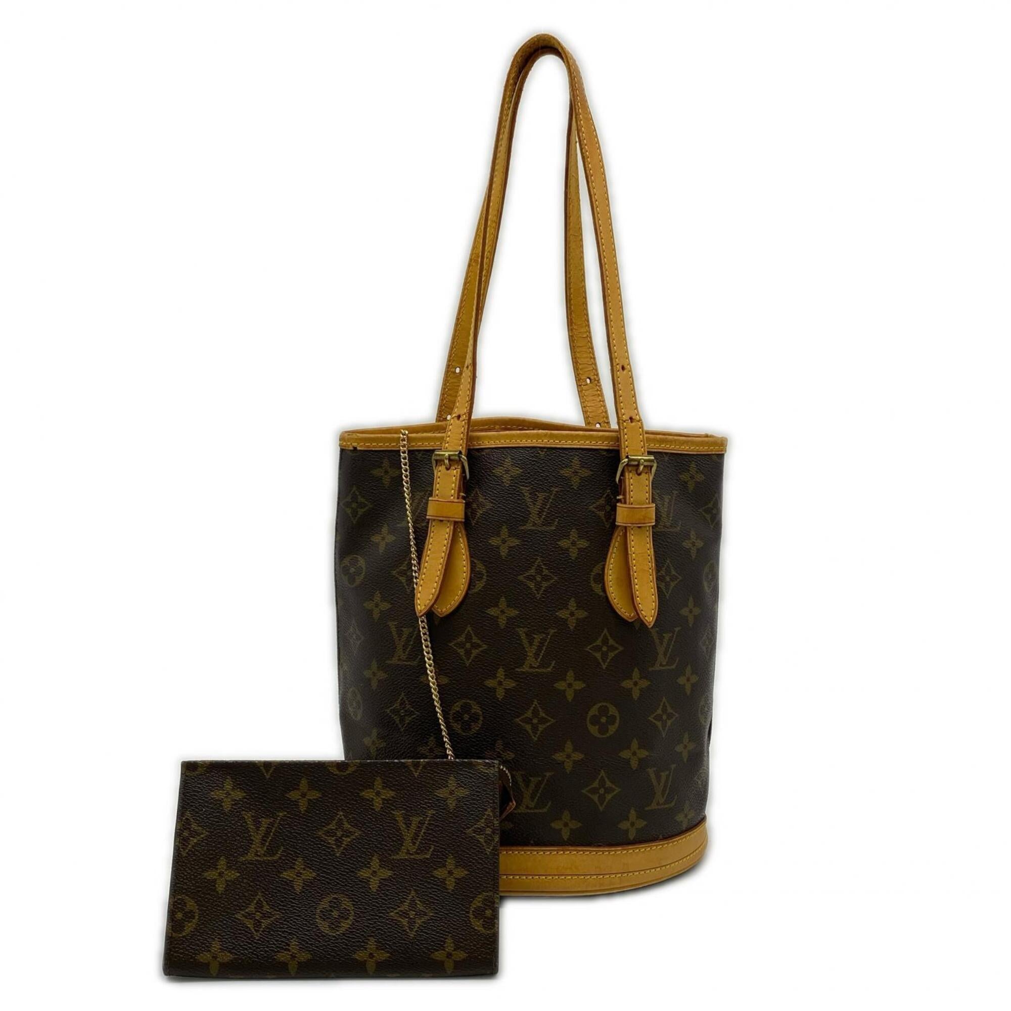 Louis Vuitton Monogram Brown Coated Canvas Leather Handbag (Pre-Owned)