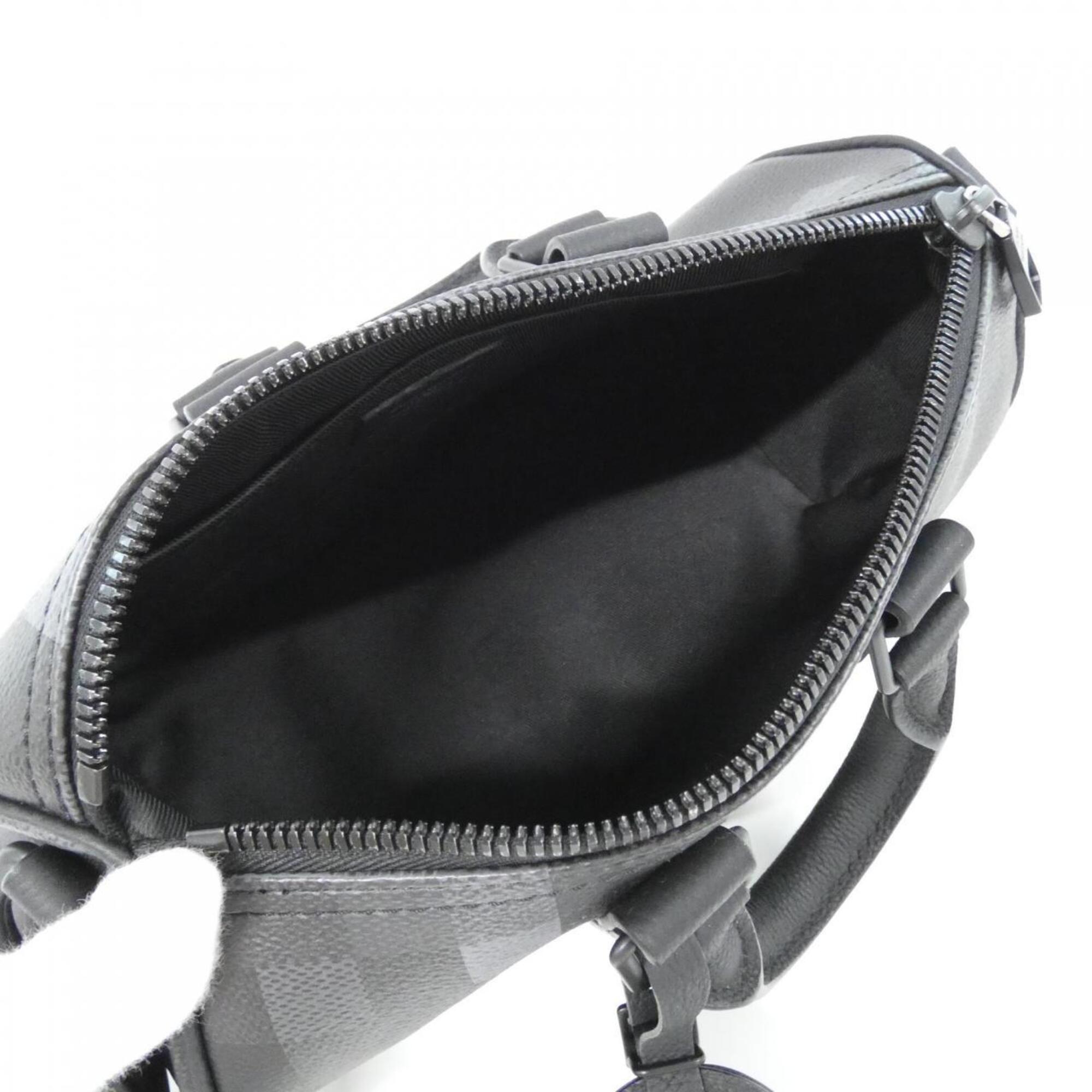 Louis Vuitton Black Coated Canvas Boston Bag (Pre-Owned)