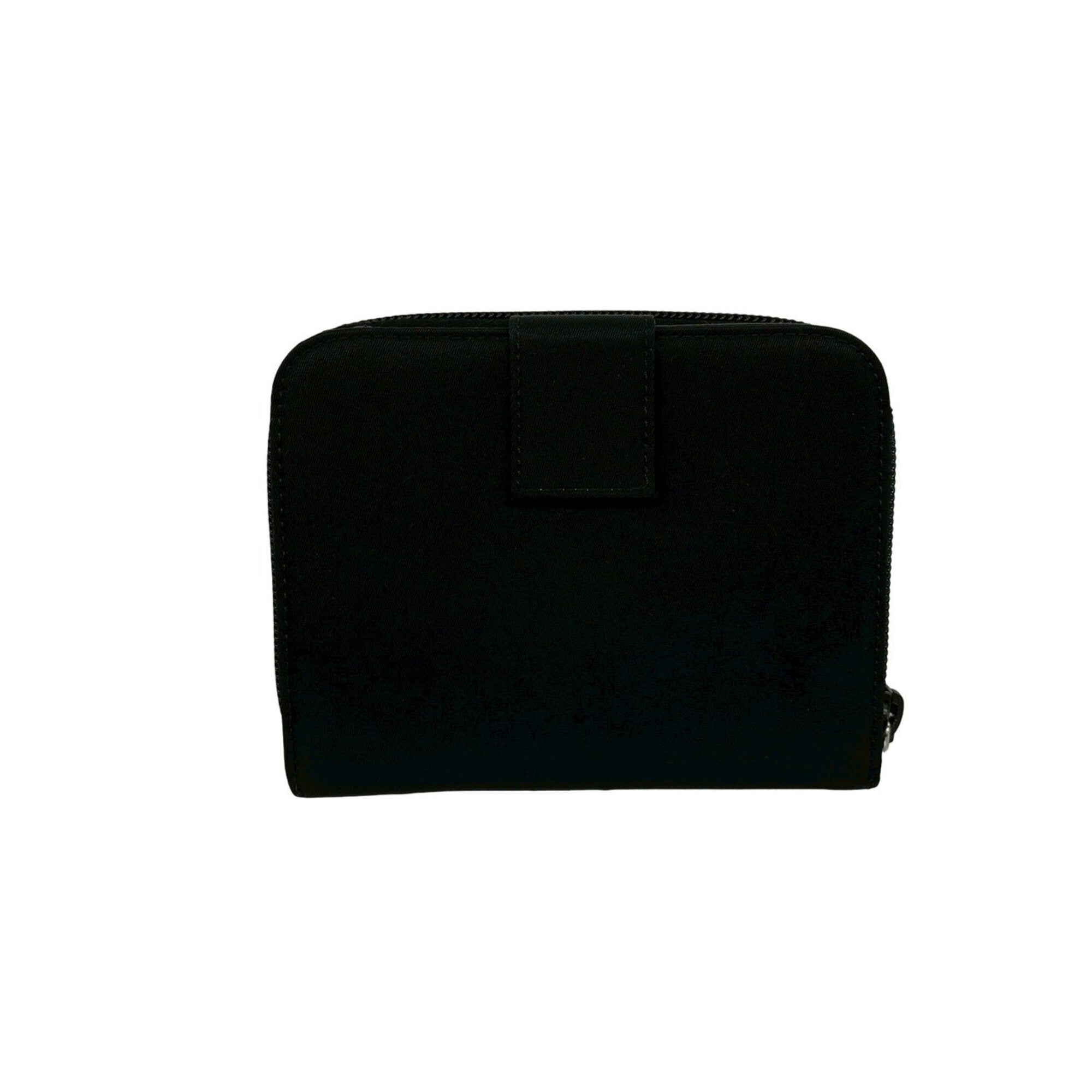 Prada Black Leather Nylon Wallet (Bi-Fold) (Pre-Owned)