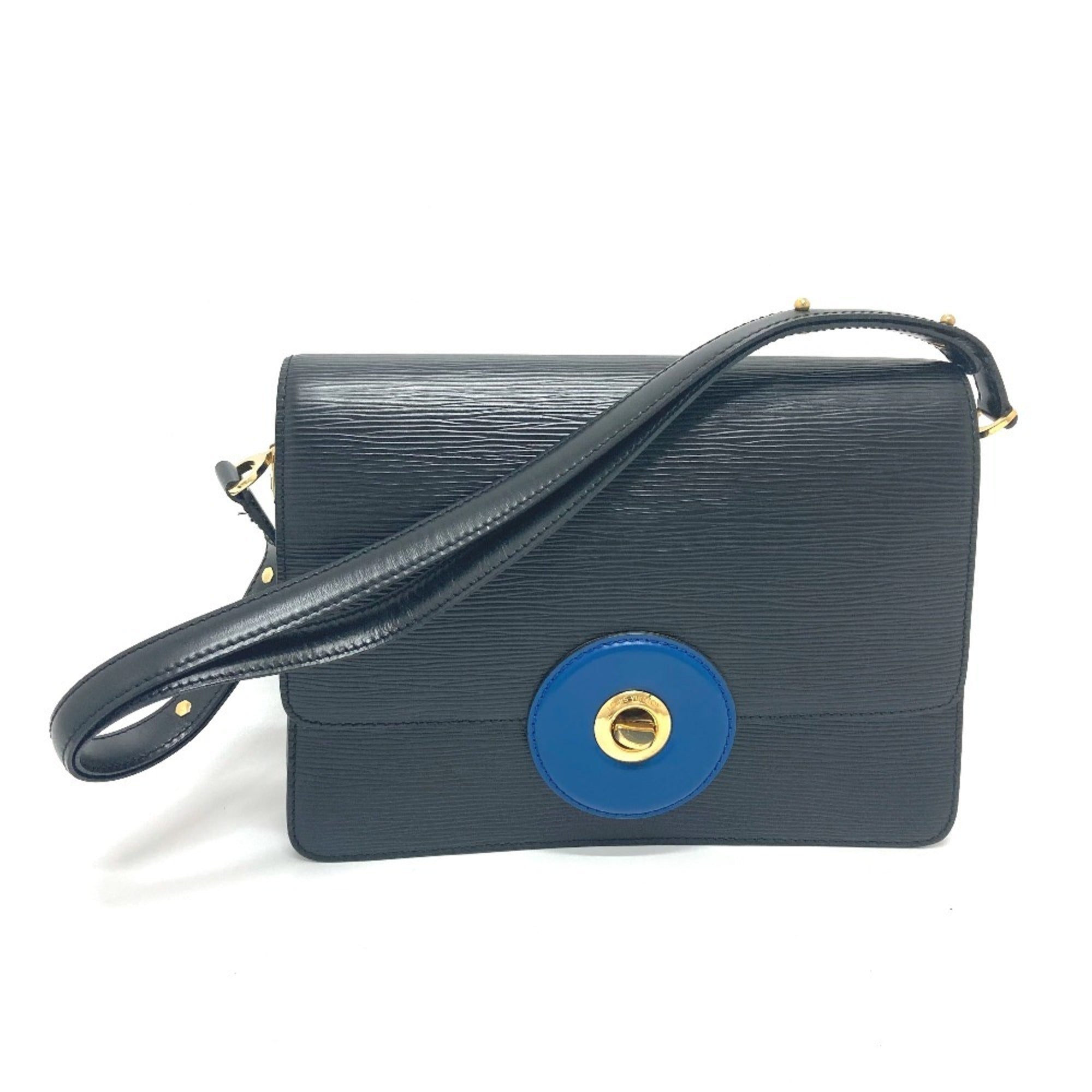 Louis Vuitton Black Noir Epi Leather Handbag Shoulder Bag (Pre-Owned)
