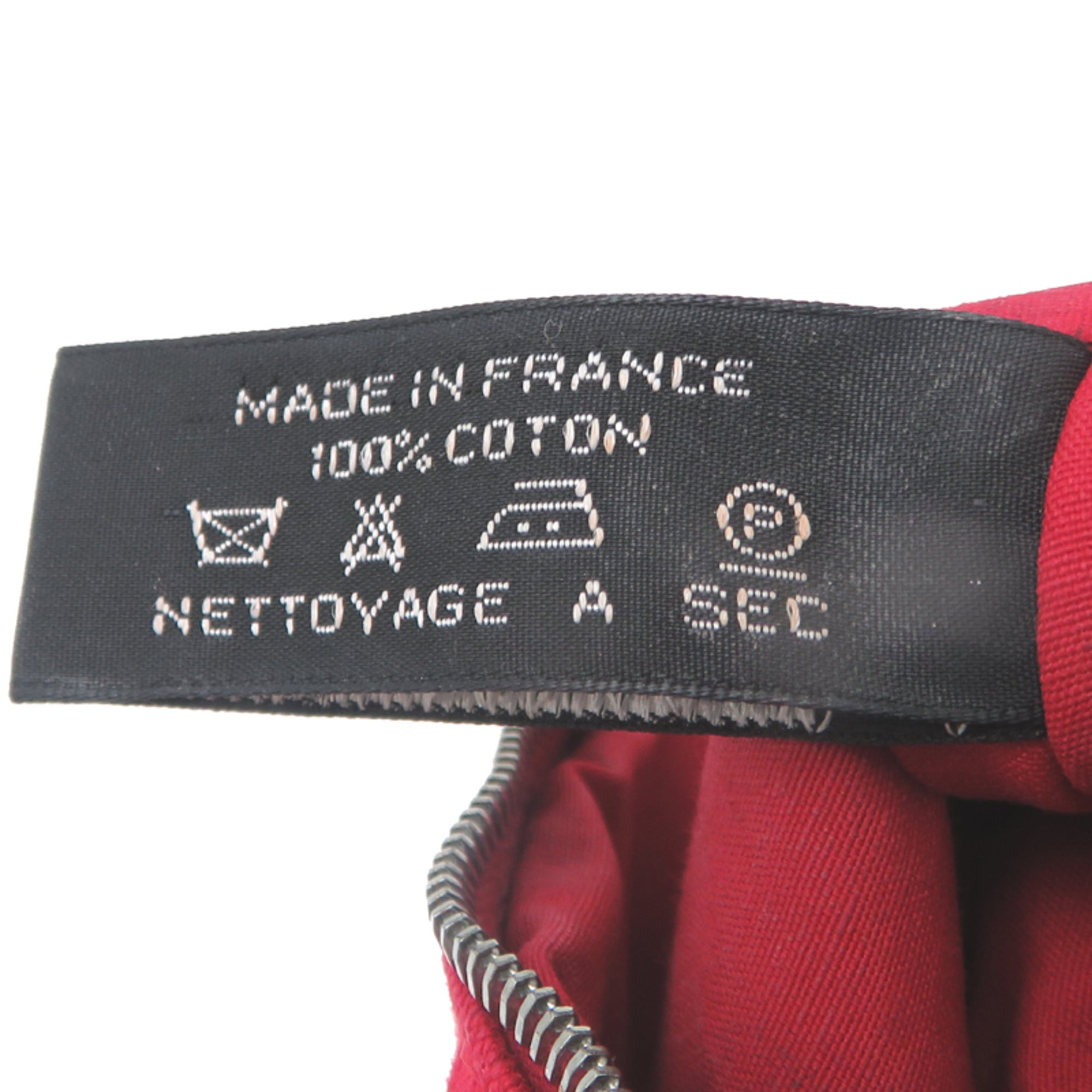 Hermes Red Color Cotton Pouch (Pre-Owned)