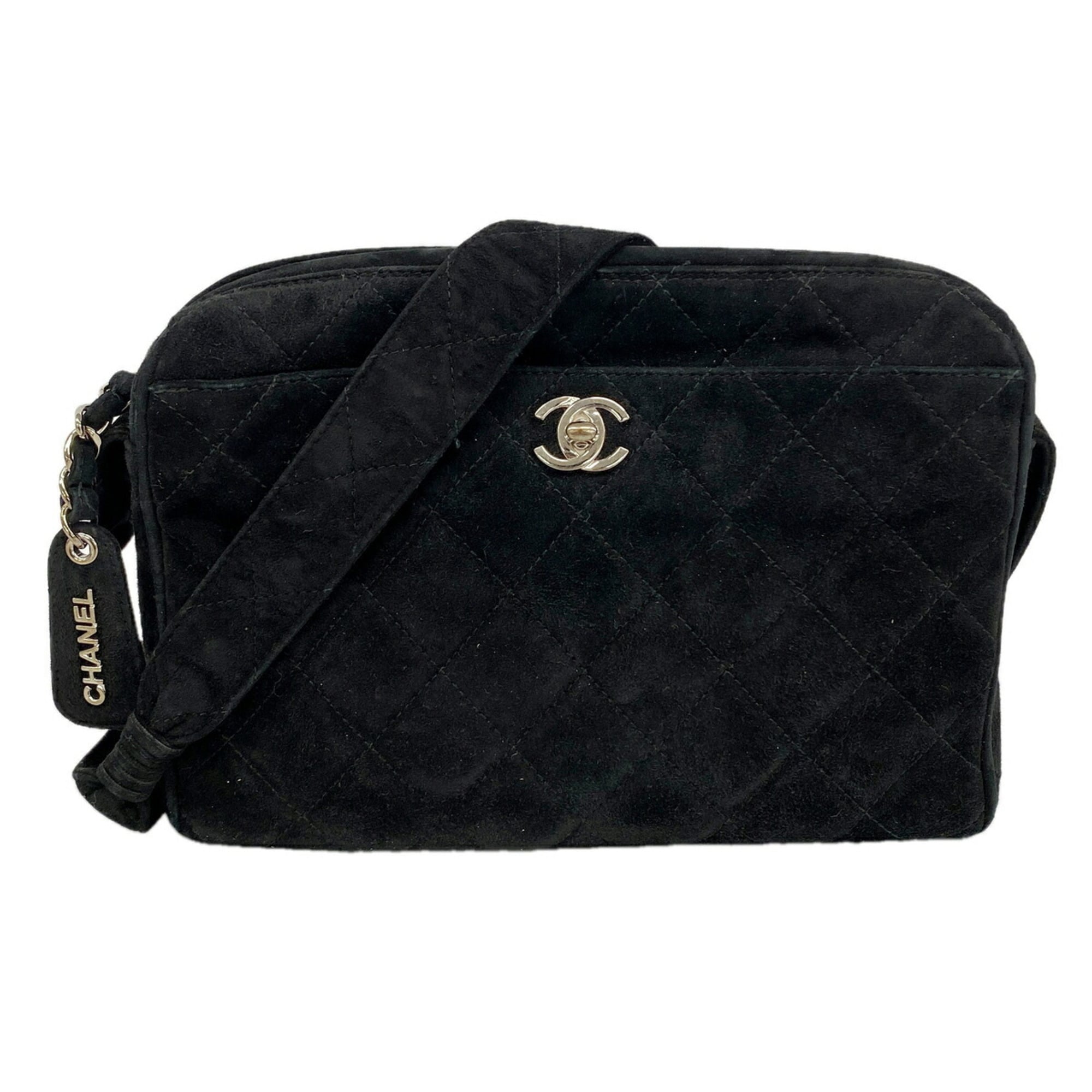 Chanel Black Suede Shoulder Bag (Pre-Owned)