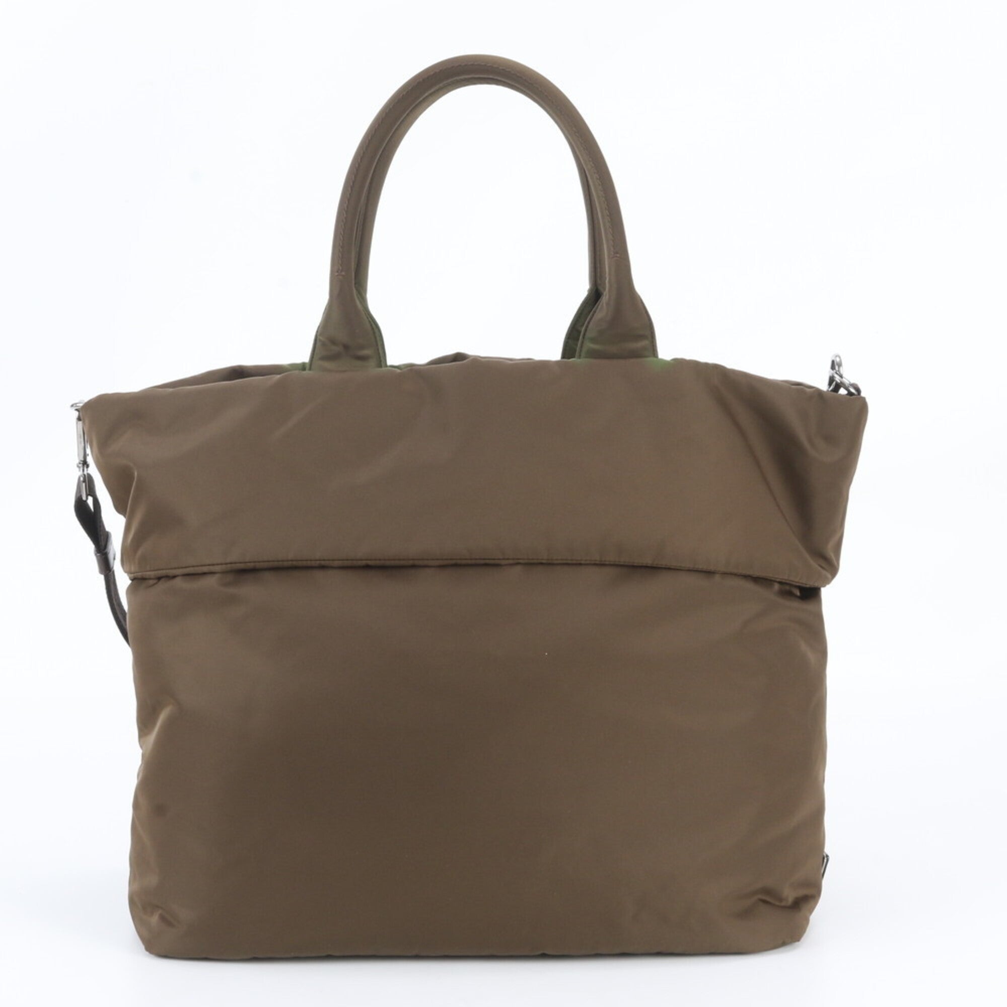 Prada Green Khaki Shoulder Bag Tote Bag (Pre-Owned)