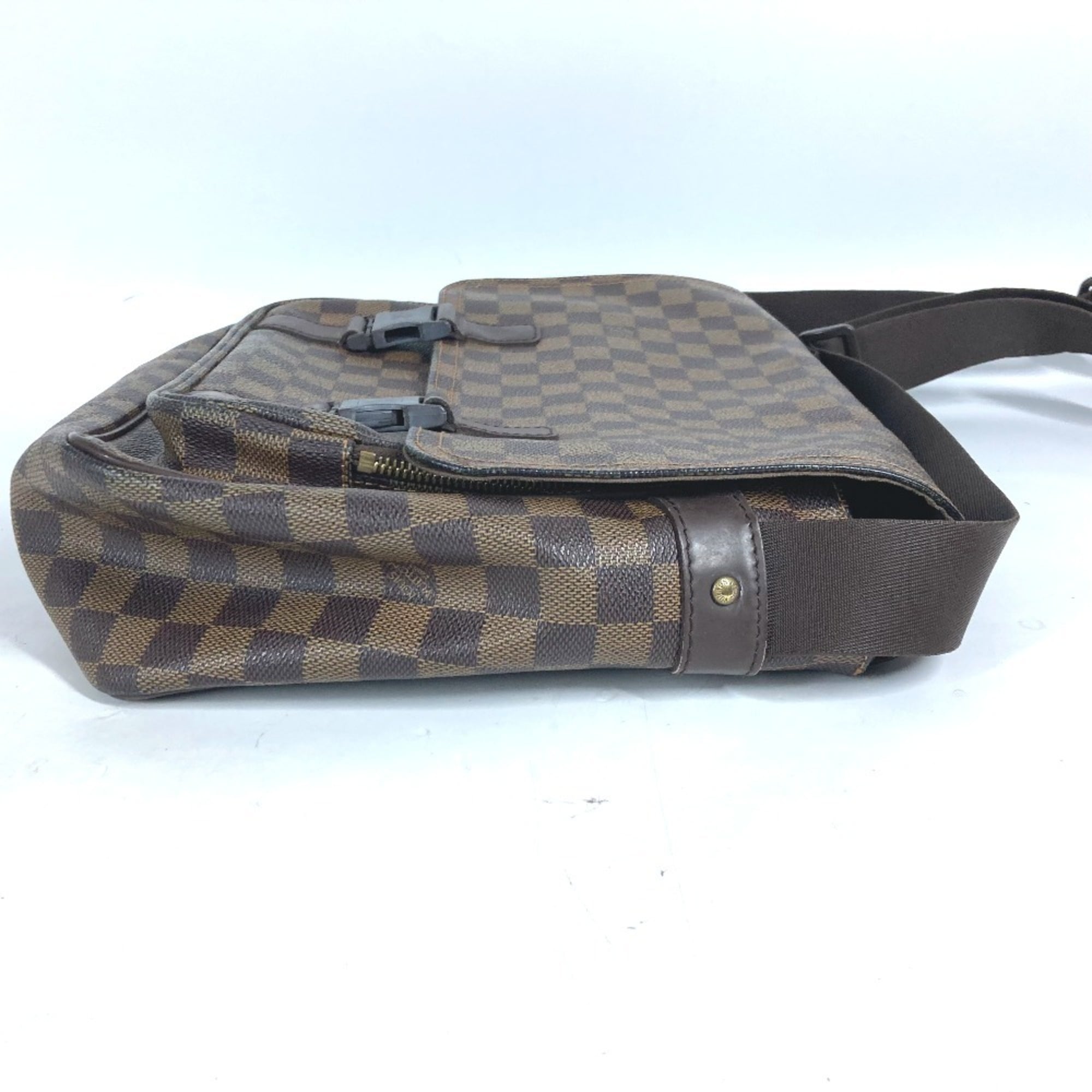 Louis Vuitton Brown Ebene Damier Canvas Messenger Bag Shoulder Bag (Pre-Owned)