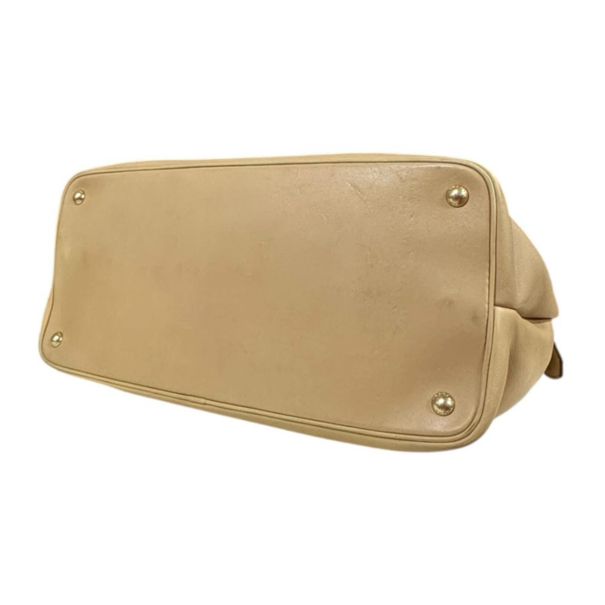 Prada Beige Leather Handbag (Pre-Owned)