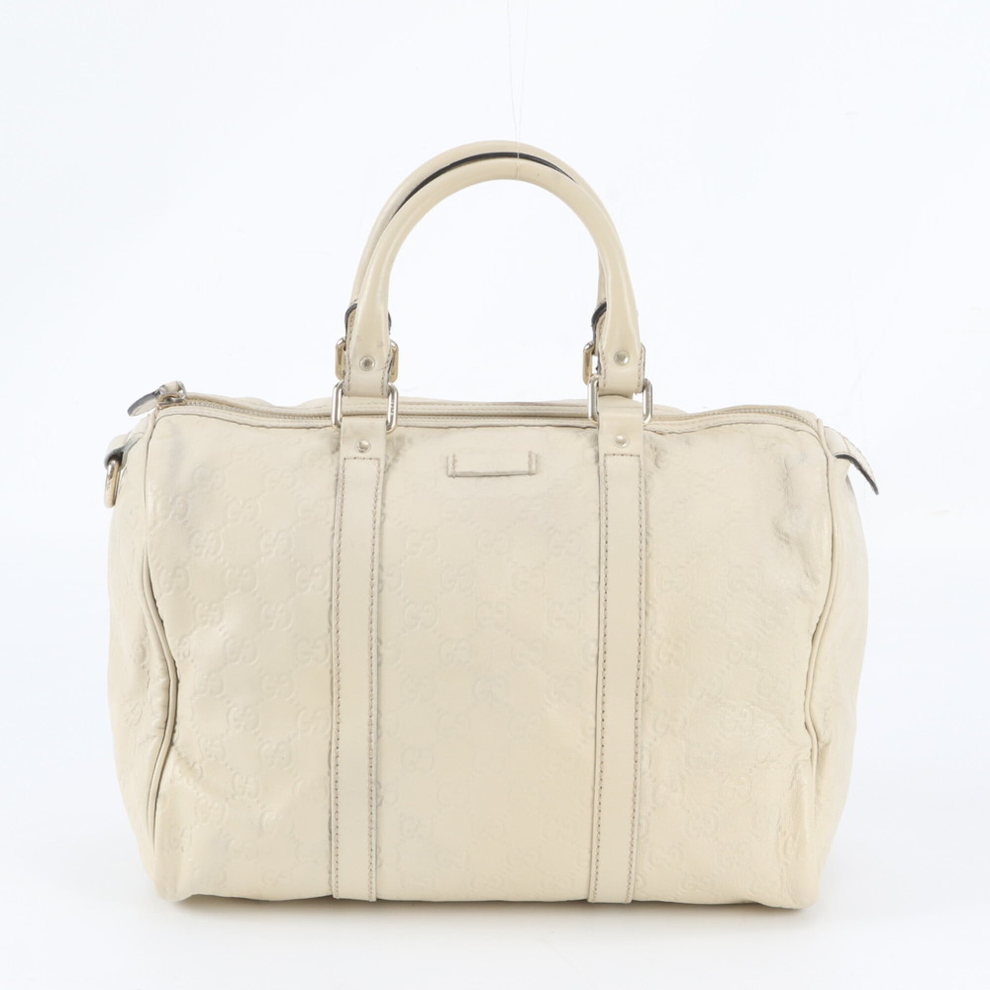 Gucci Off-White Leather Handbag Tote Bag (Pre-Owned)