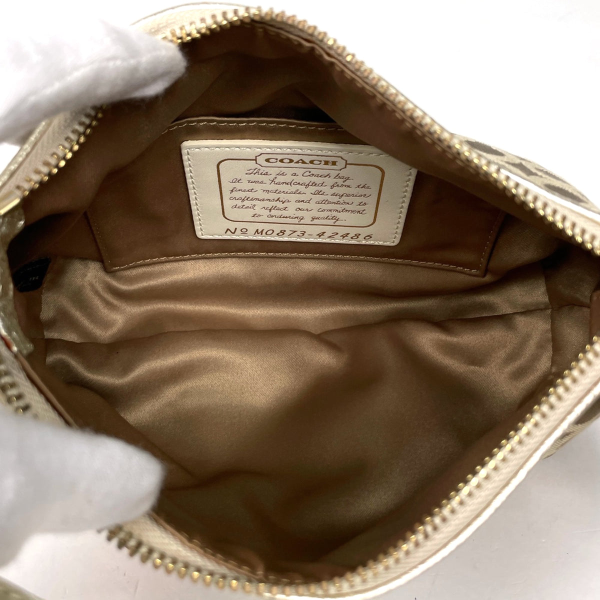 Coach Brown Canvas Leather Pouch (Pre-Owned)
