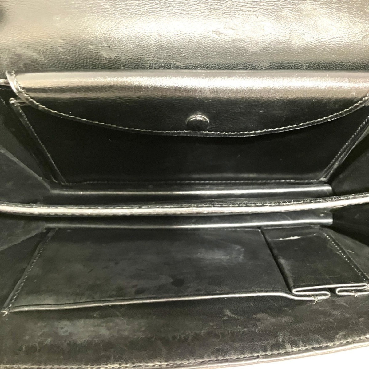 Hermes Piano Black Box Calf Leather Handbag (Pre-Owned)