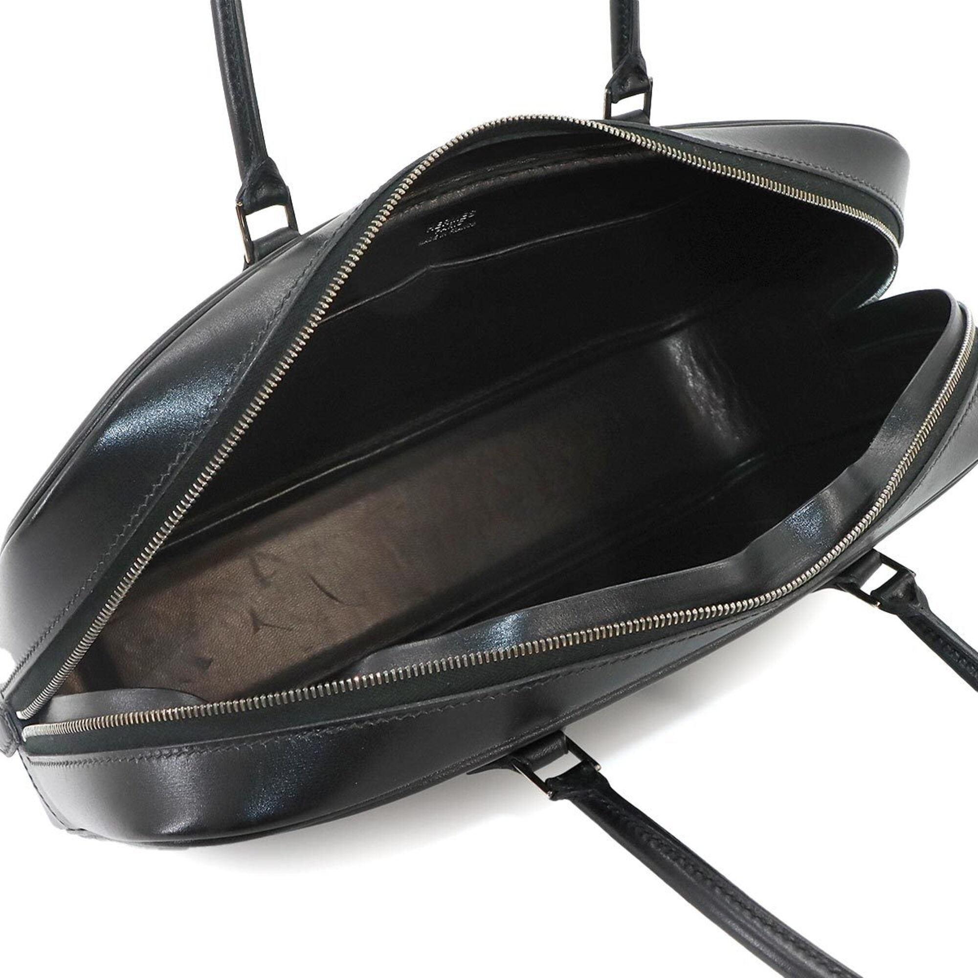 Hermes Black Box Calf Leather Handbag (Pre-Owned)