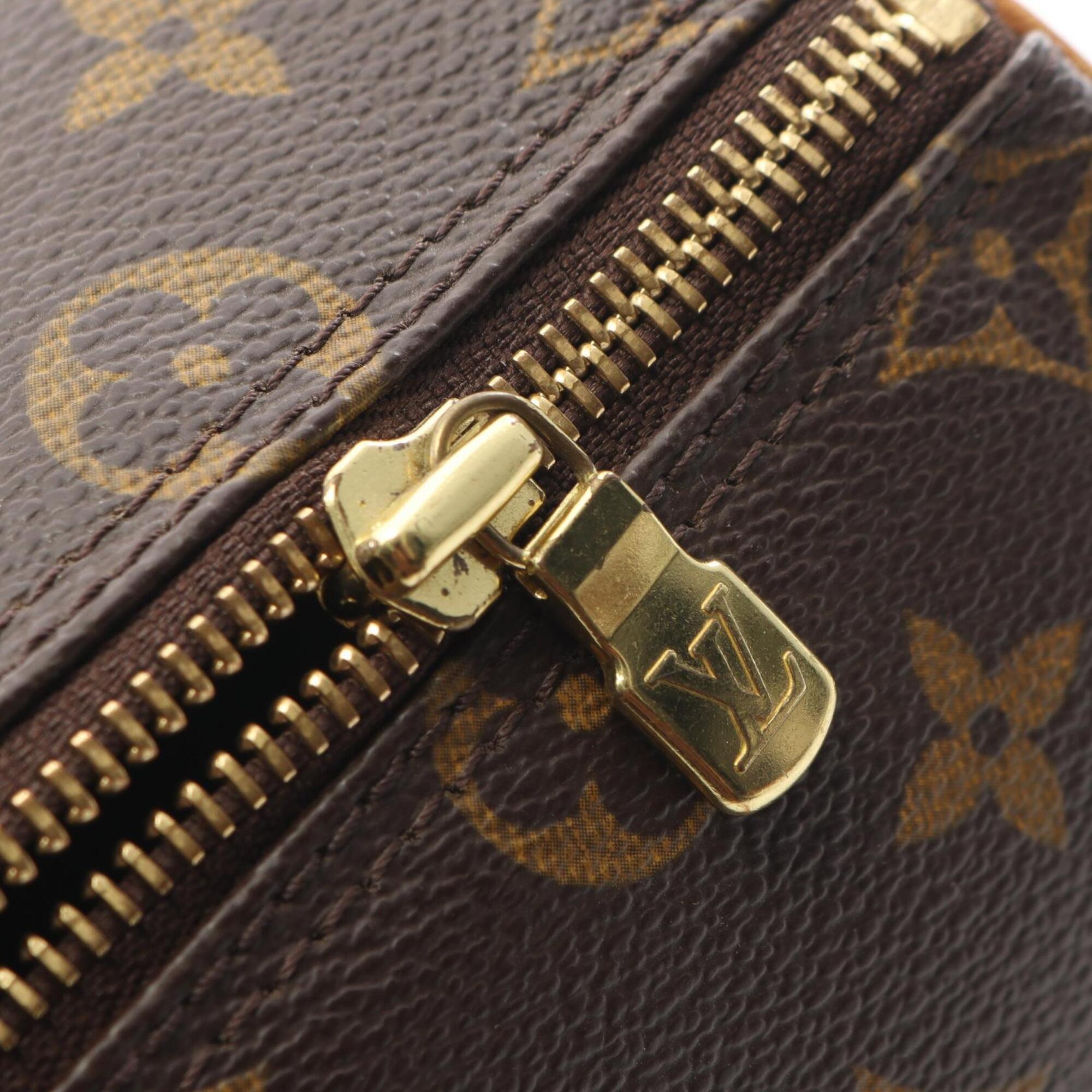 Louis Vuitton Brown Pvc Coated Canvas Leather Handbag (Pre-Owned)