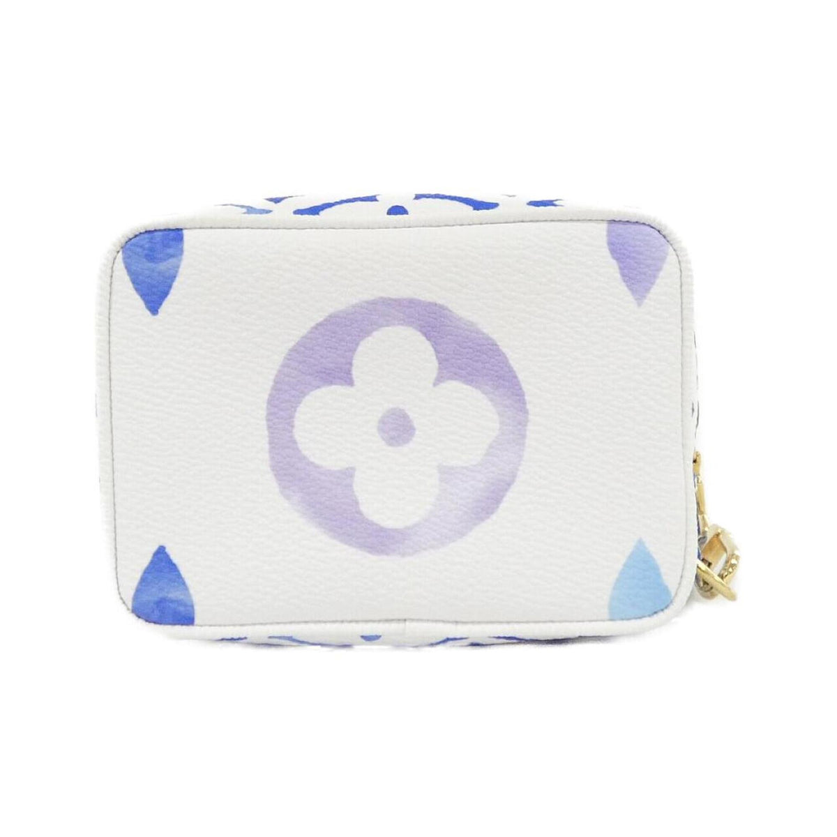 Louis Vuitton Blue Coated Canvas Handbag Pouch (Pre-Owned)