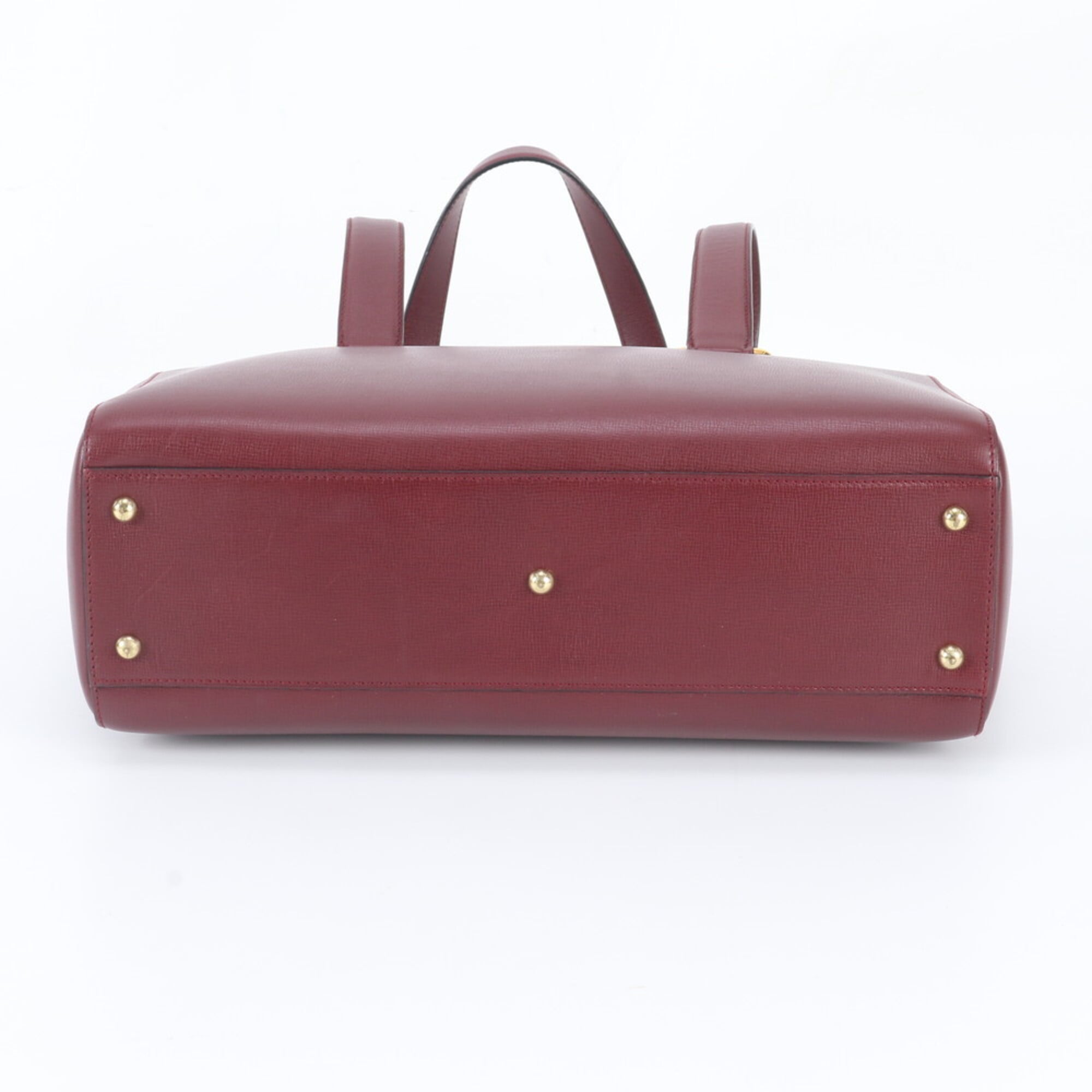 Cartier Must Wine Red Leather Handbag Tote Bag (Pre-Owned)
