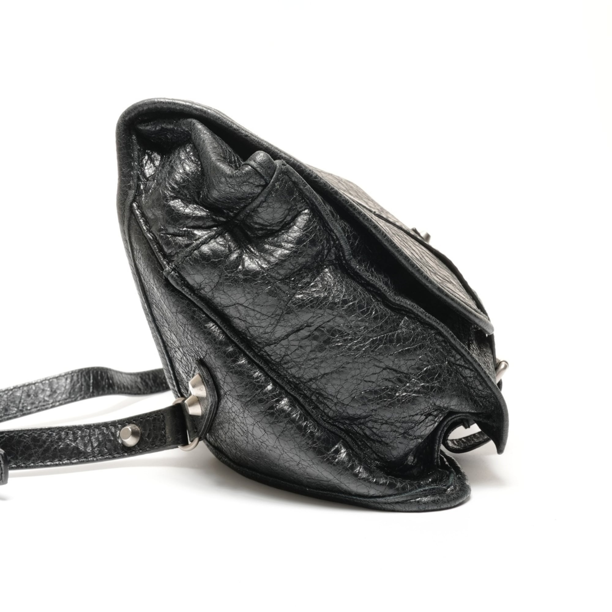 Balenciaga Black Shoulder Bag Sling Bag (Pre-Owned)
