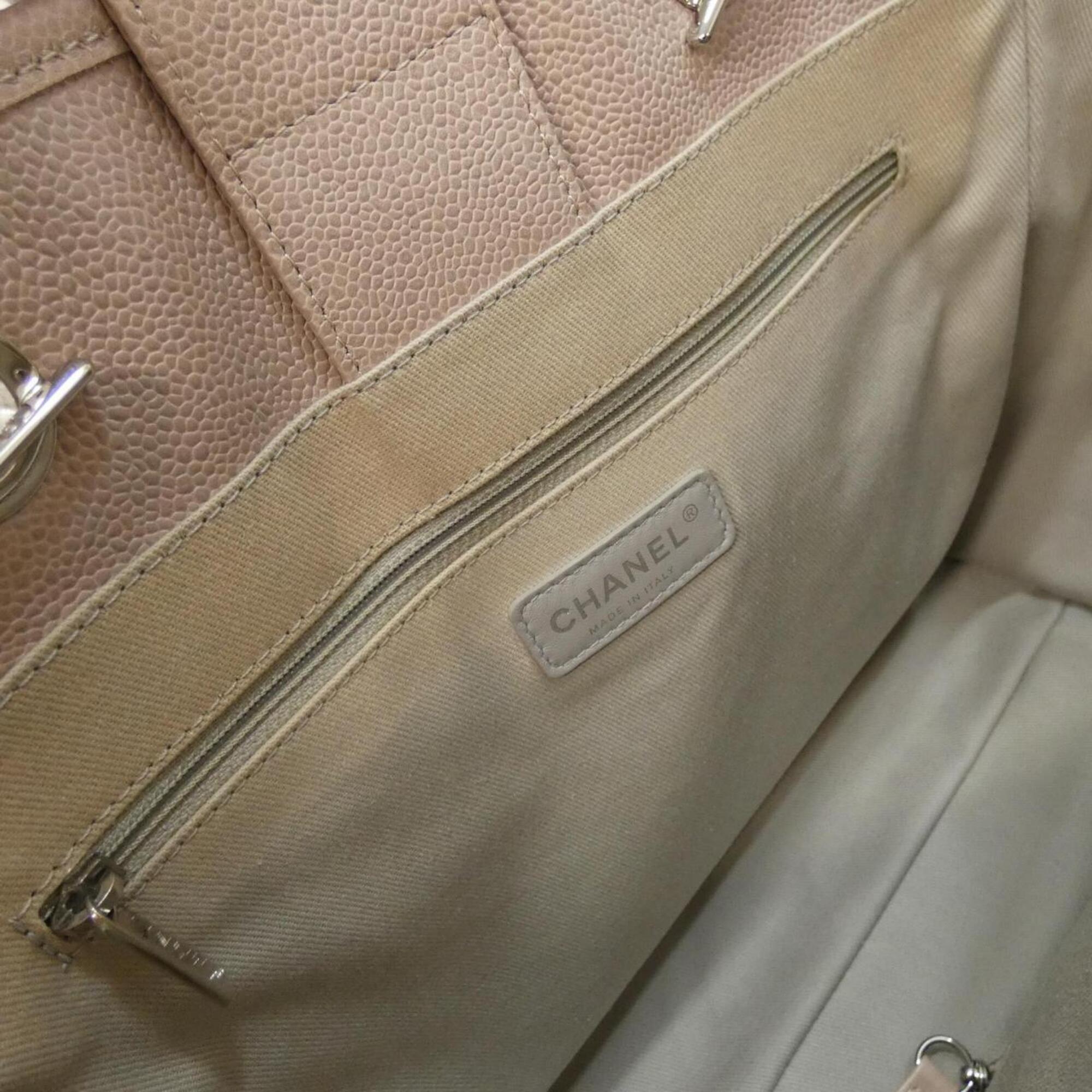 Chanel Pink Leather Grained Calfskin Handbag (Pre-Owned)