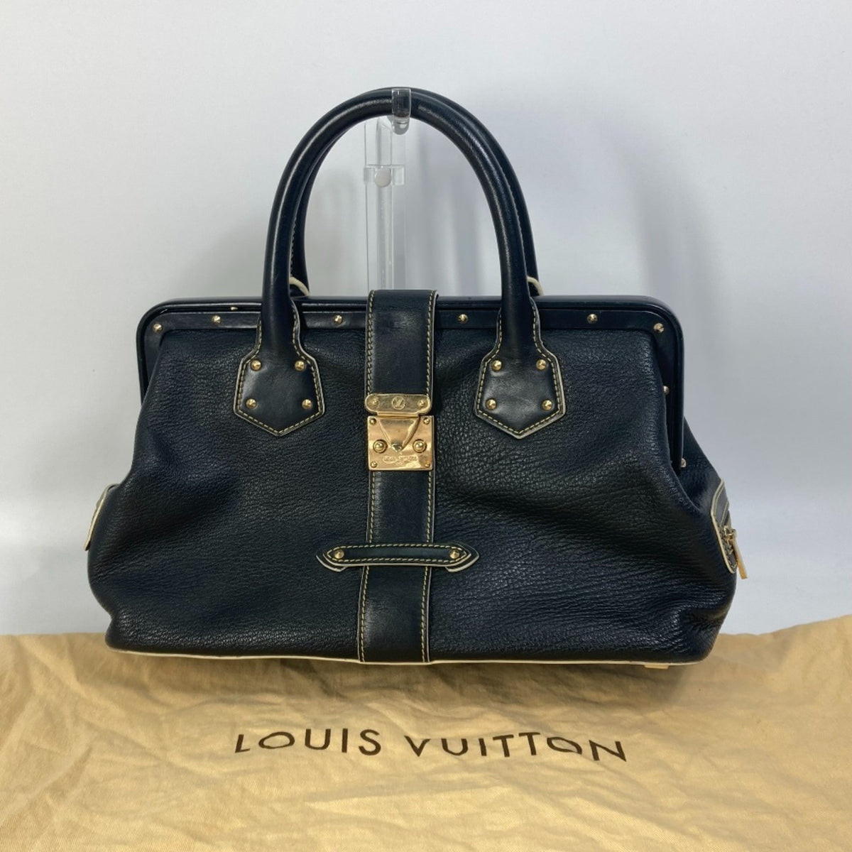 Louis Vuitton Black Noir Suhali Leather Handbag (Pre-Owned)