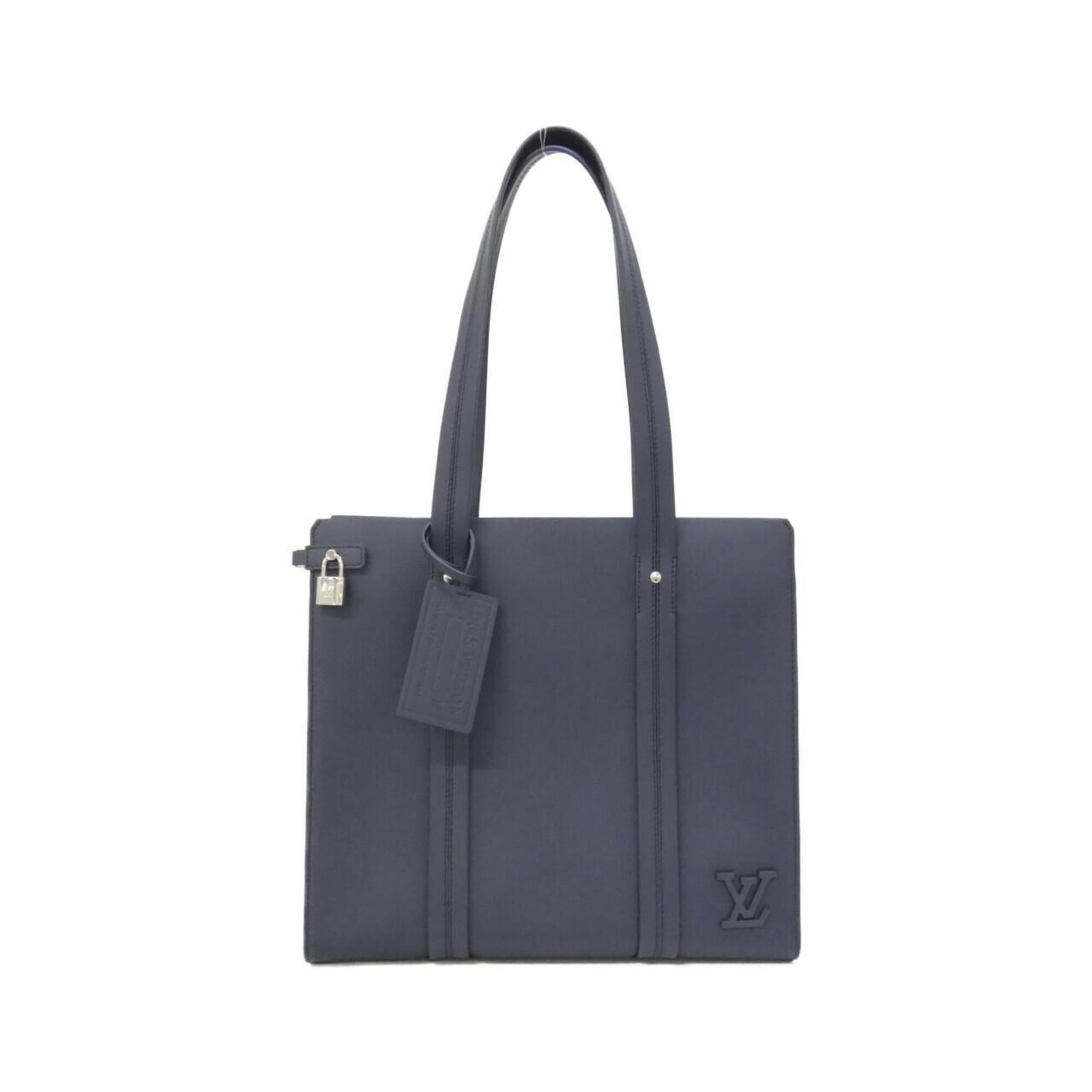Louis Vuitton Navy Leather Handbag (Pre-Owned)