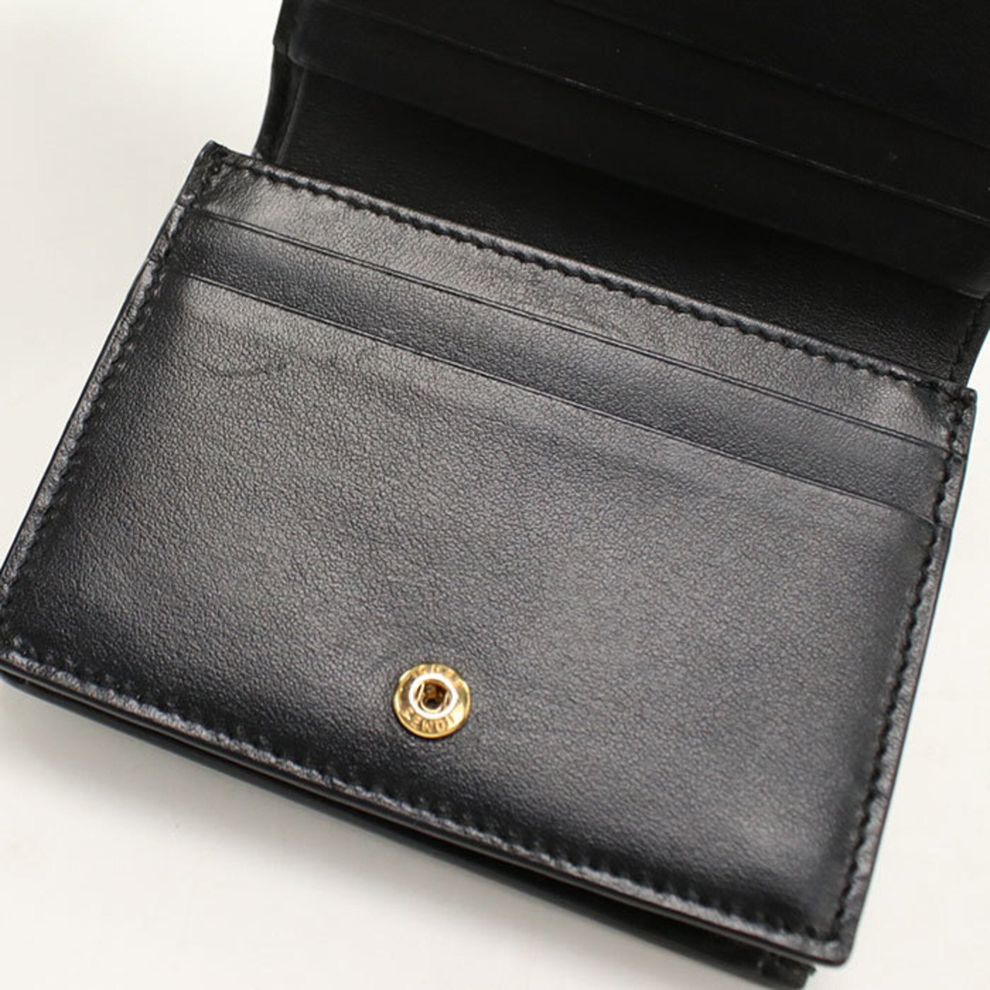 Fendi Black Leather Wallet (Bi-Fold) (Pre-Owned)