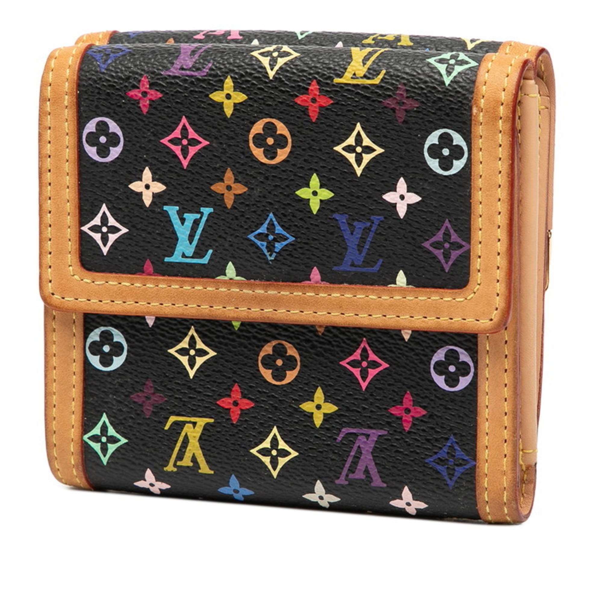 Louis Vuitton Black Noir Leather Wallet (Bi-Fold) (Pre-Owned)