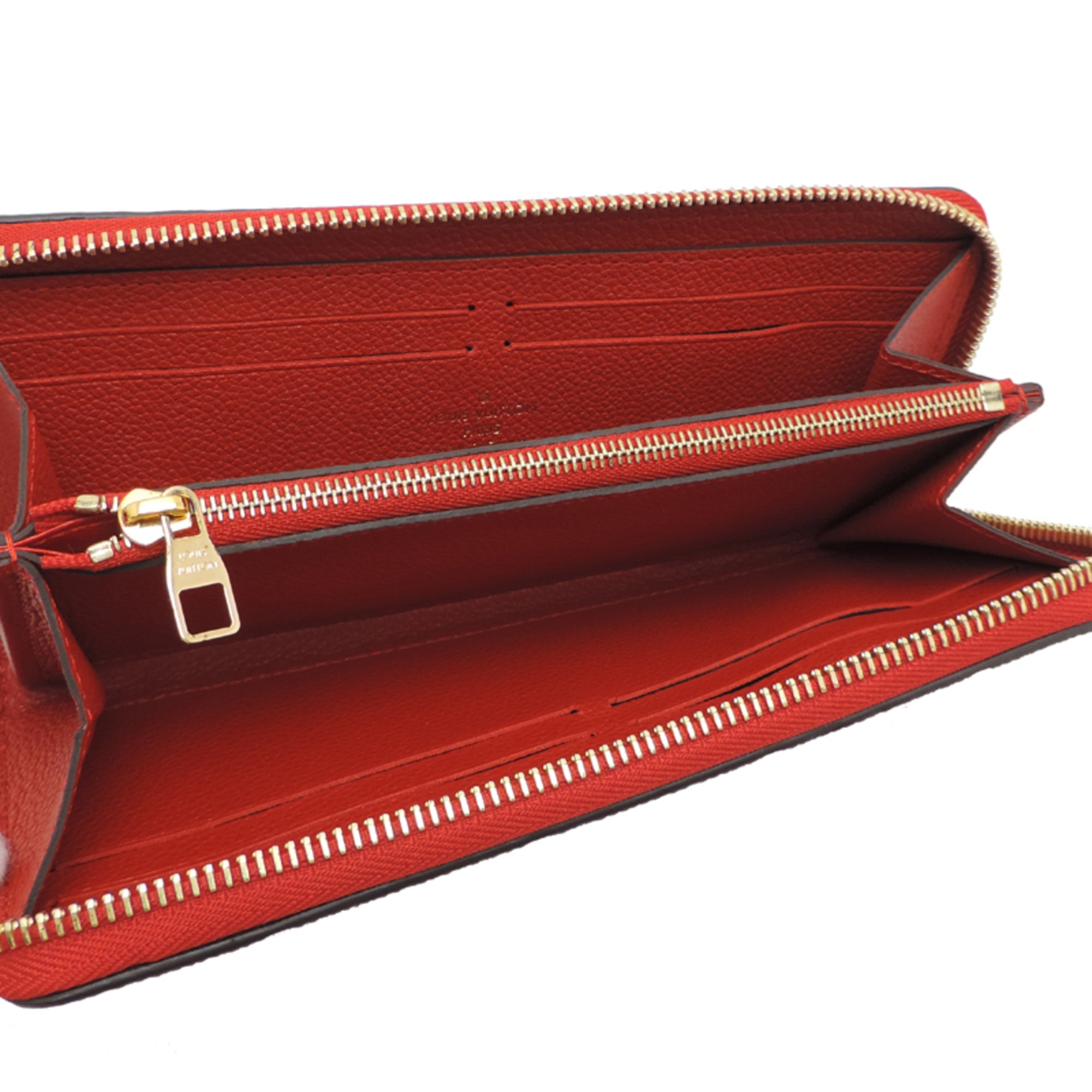 Louis Vuitton Red Color Sacrlet Monogram Empreinte Long Wallet (Bi-Fold) (Pre-Owned)