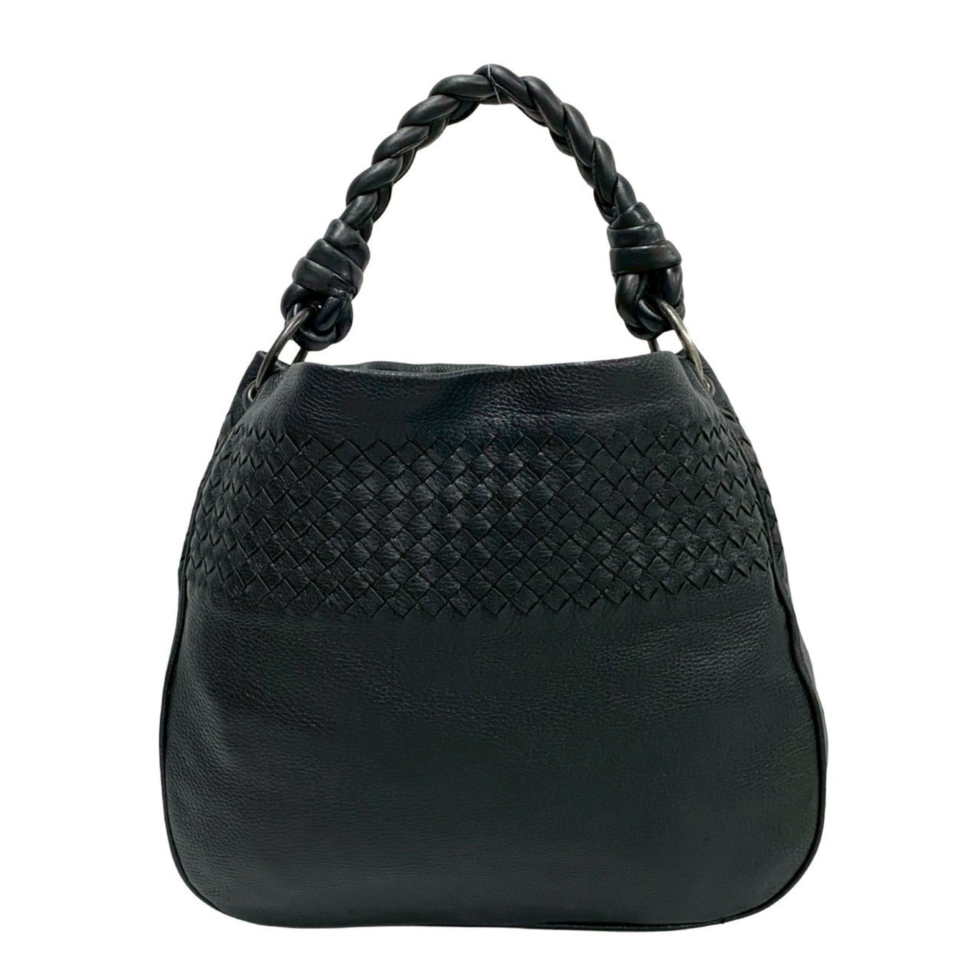 Bottega Veneta Black Leather Handbag Tote Bag (Pre-Owned)