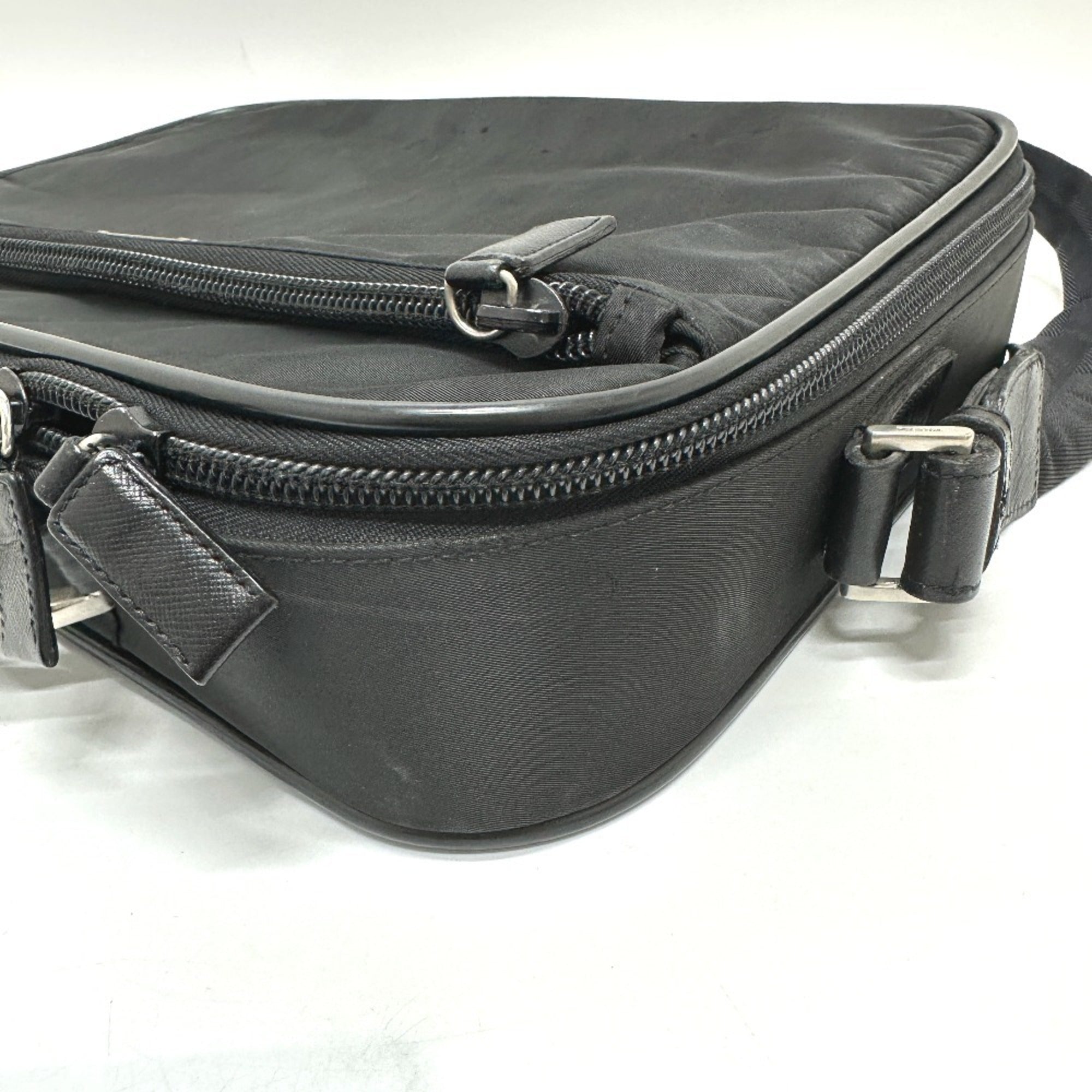 Prada Black Nylon Briefcase Shoulder Bag (Pre-Owned)