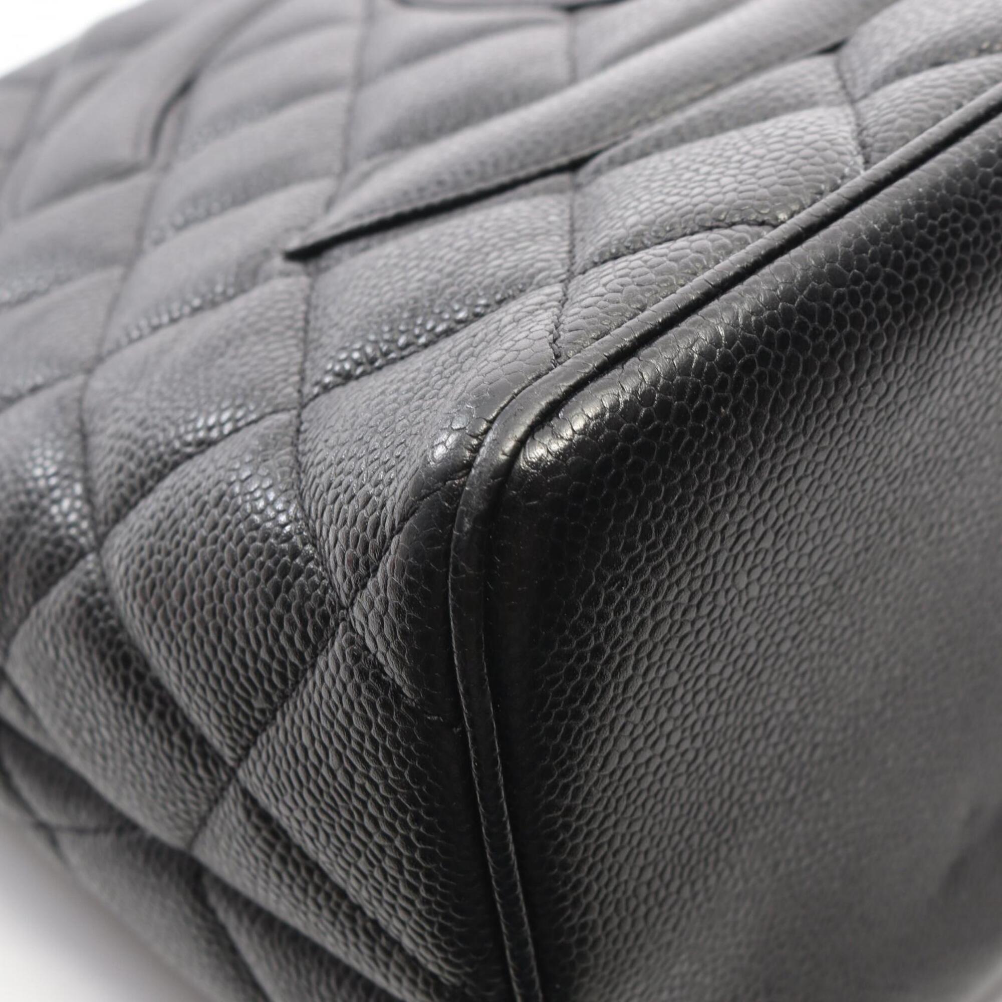 Chanel Black Grained Calfskin Handbag Tote Bag (Pre-Owned)