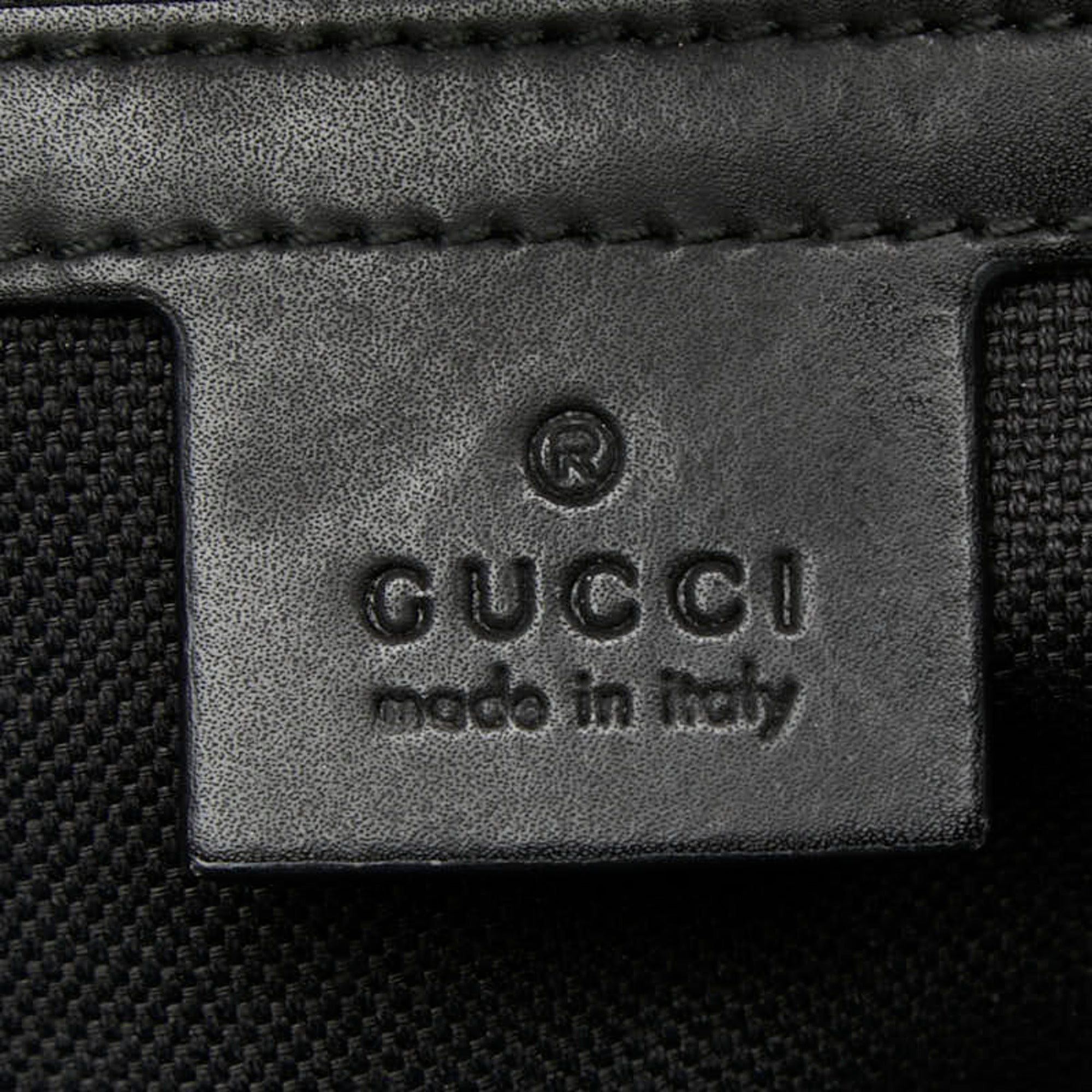 Gucci Black Gray Pvc Leather Tote Bag (Pre-Owned)