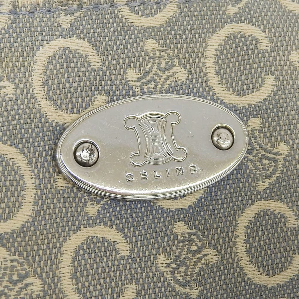 Celine Light Blue Canvas Shoulder Bag (Pre-Owned)
