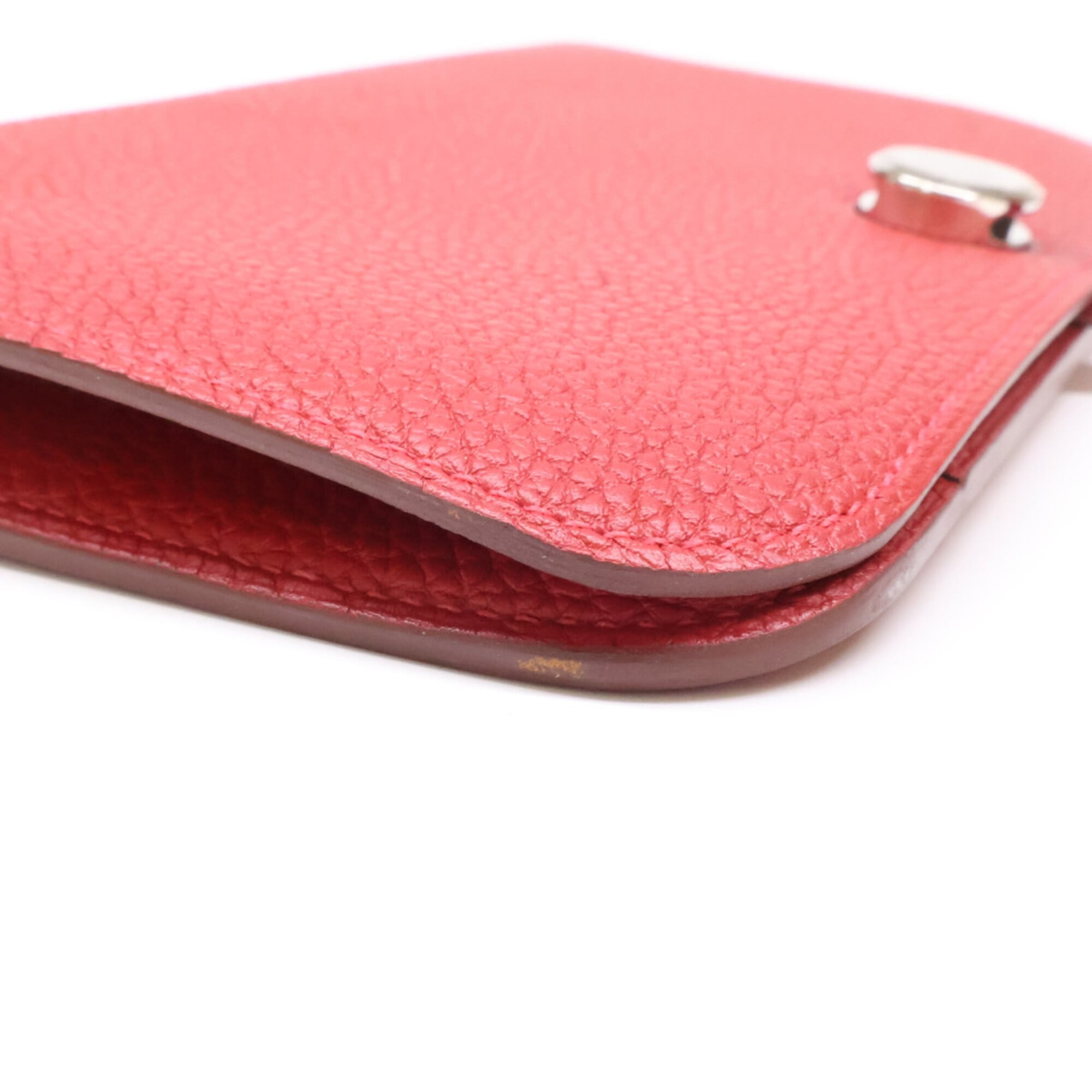 Hermes Vermilion Togo Leather Long Wallet (Bi-Fold) (Pre-Owned)