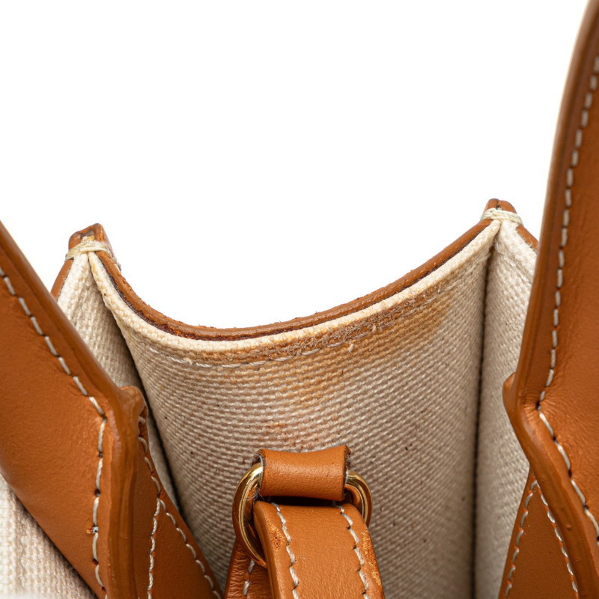 Celine Canvas Leather Handbag Shoulder Bag (Pre-Owned)
