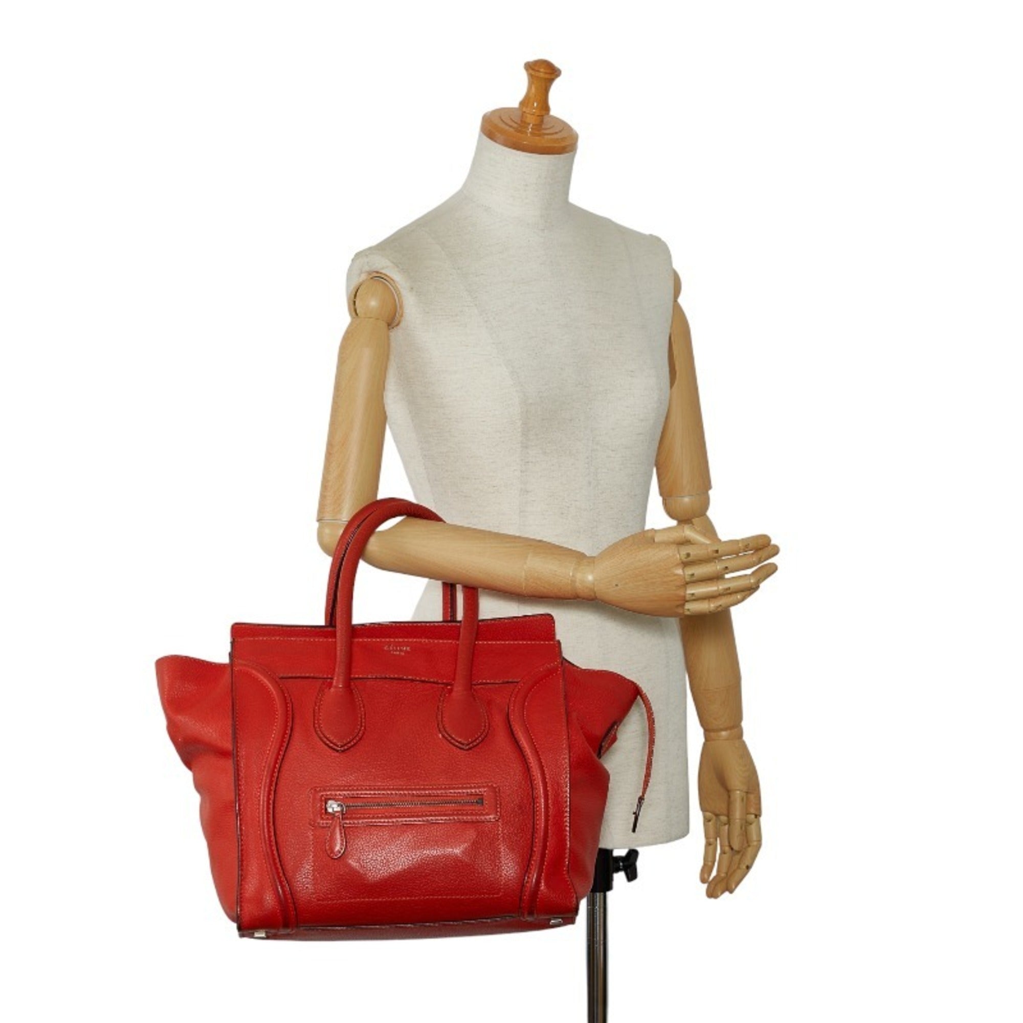 Celine Orange Leather Handbag (Pre-Owned)
