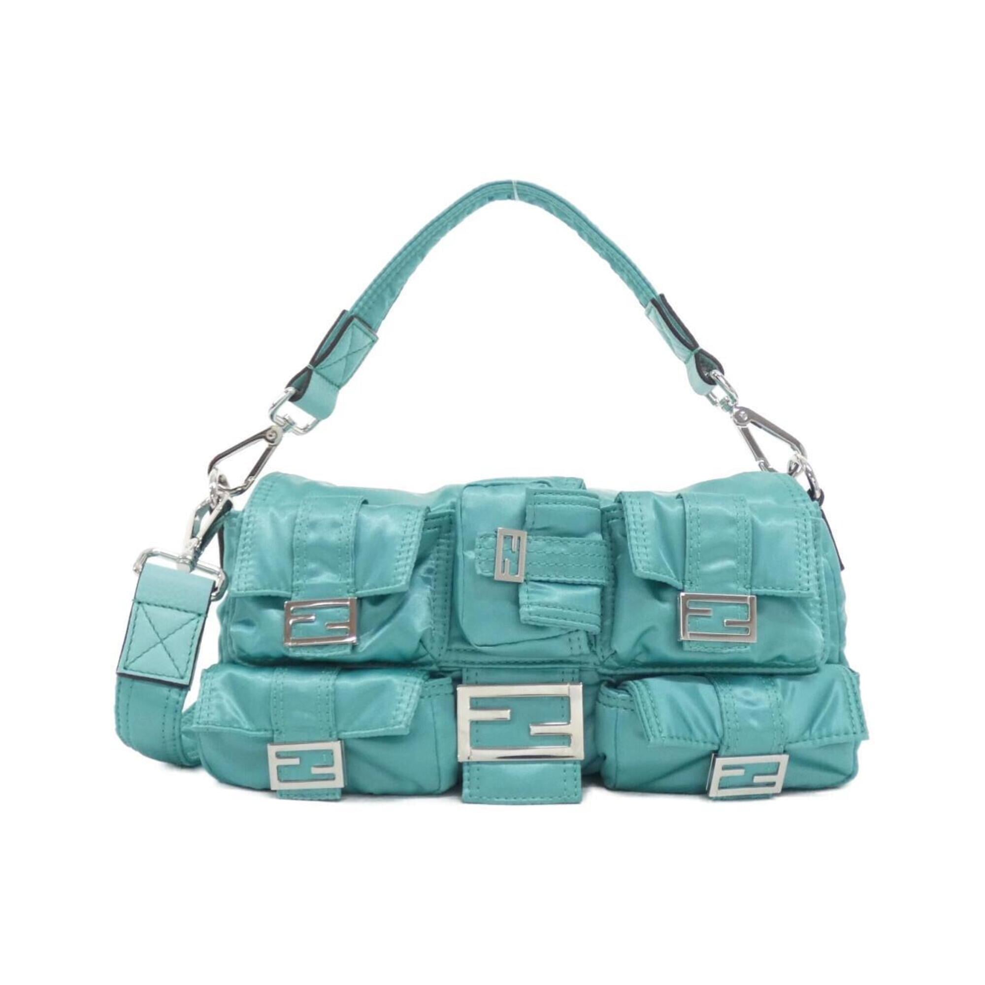 Fendi Green Nylon Shoulder Bag (Pre-Owned)