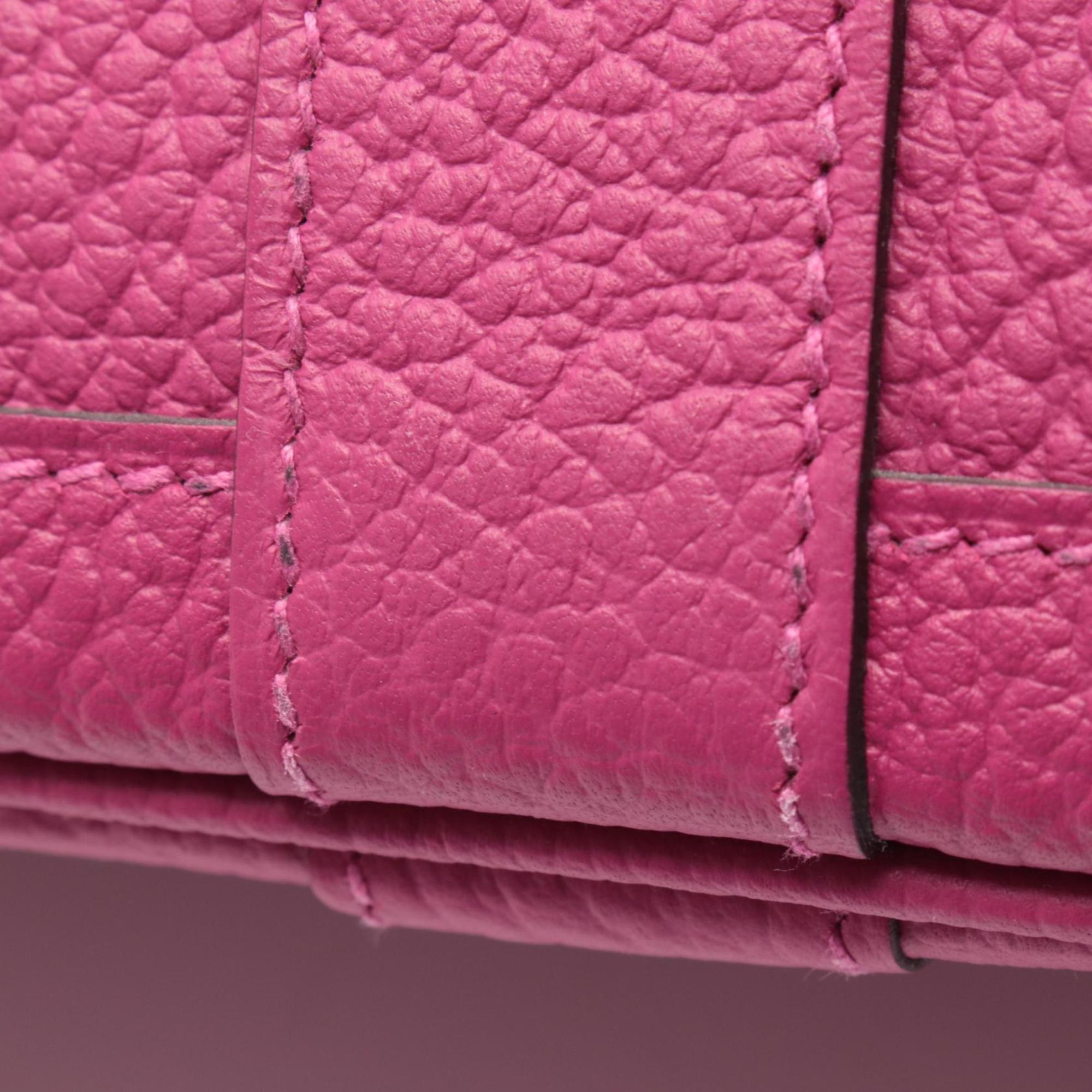 Hermes Pink Rose Purple Country Leather Leather Handbag Tote Bag (Pre-Owned)